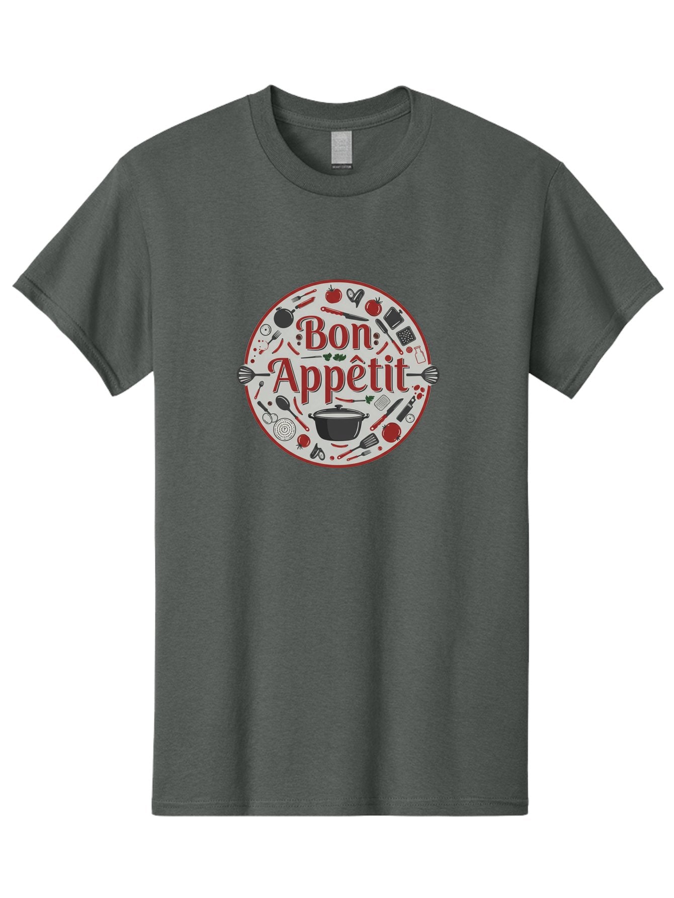 Bon-Appetit-2 Men'S Graphic Tee, 100% Cotton, Comfortable Casual Summer Wear, Machine Washable, Cooking Utensils, Kitchen Tools, Culinary Delights, Gourmet Cuisine, Fine Dining, Cooking Essentials, Kitchen Gadgets, Bon Appetit Bac677 5