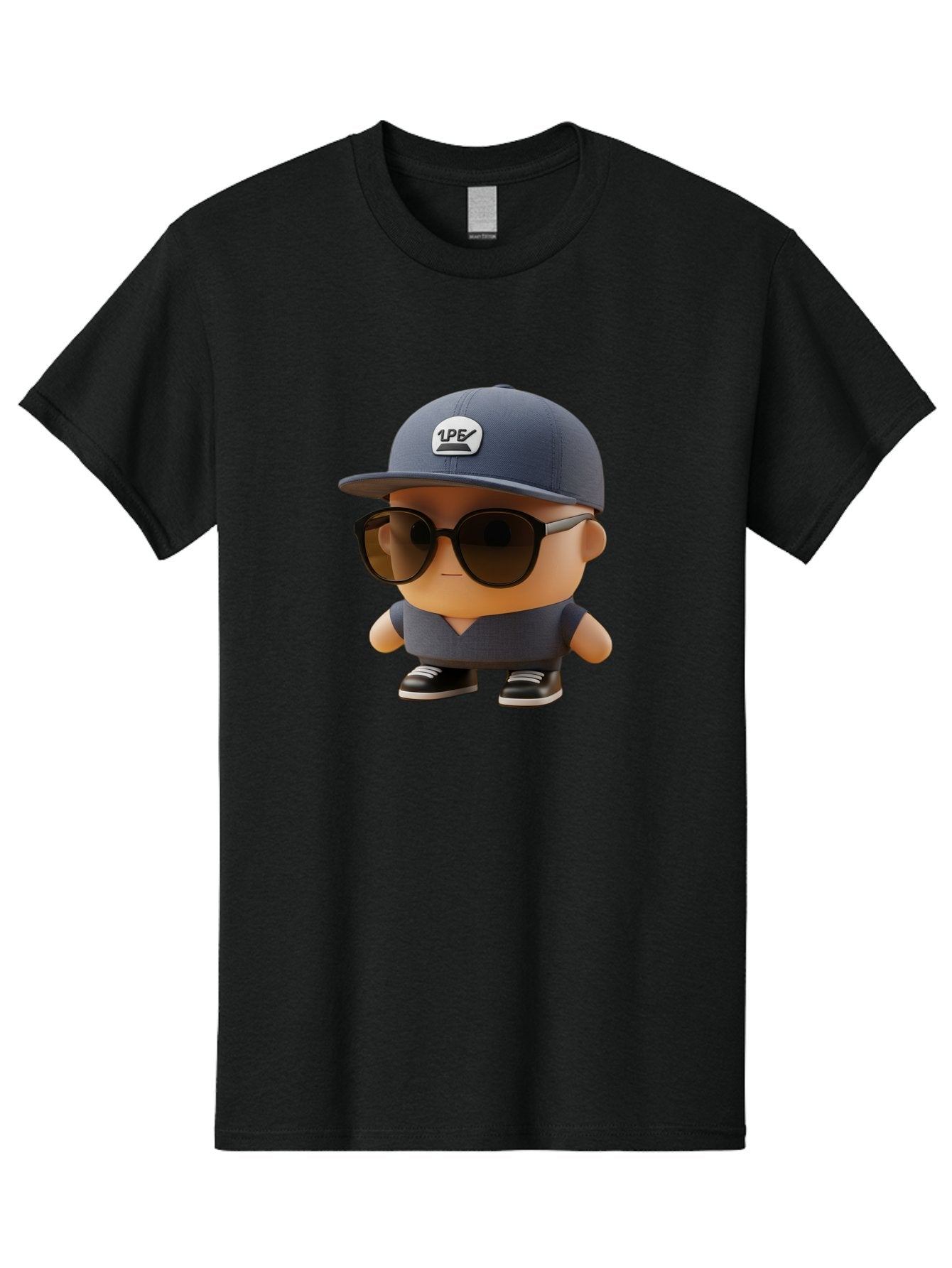 Boy Men'S Graphic Tee, 100% Cotton, Comfortable Casual Summer Wear, Machine Washable, Cartoon Character, Cool Guy, Sunglasses, Casual Wear, Trendy Outfit, 1P5 Logo, Streetwear Style, Modern Fashion, Graphic Design Bac680 14