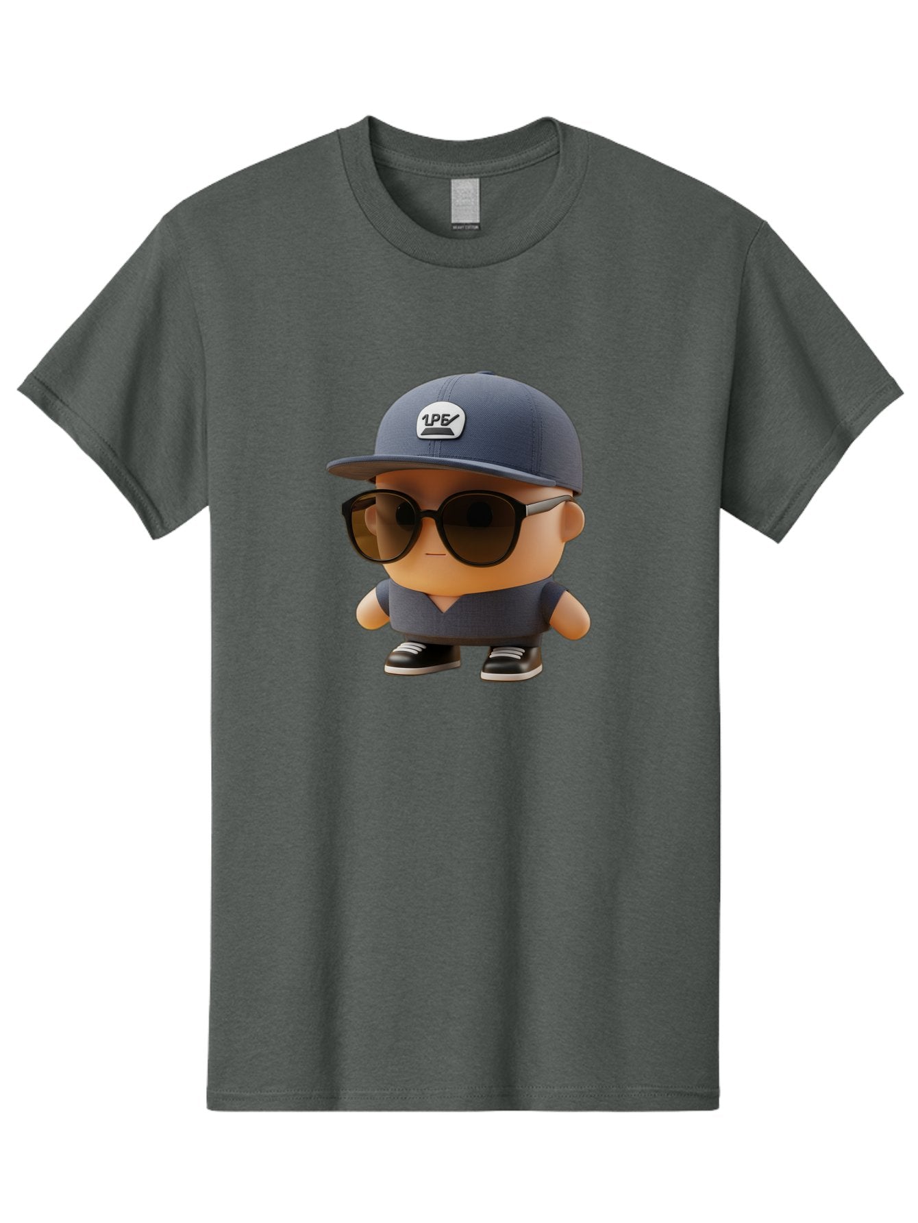 Boy Men'S Graphic Tee, 100% Cotton, Comfortable Casual Summer Wear, Machine Washable, Cartoon Character, Cool Guy, Sunglasses, Casual Wear, Trendy Outfit, 1P5 Logo, Streetwear Style, Modern Fashion, Graphic Design Bac680 7
