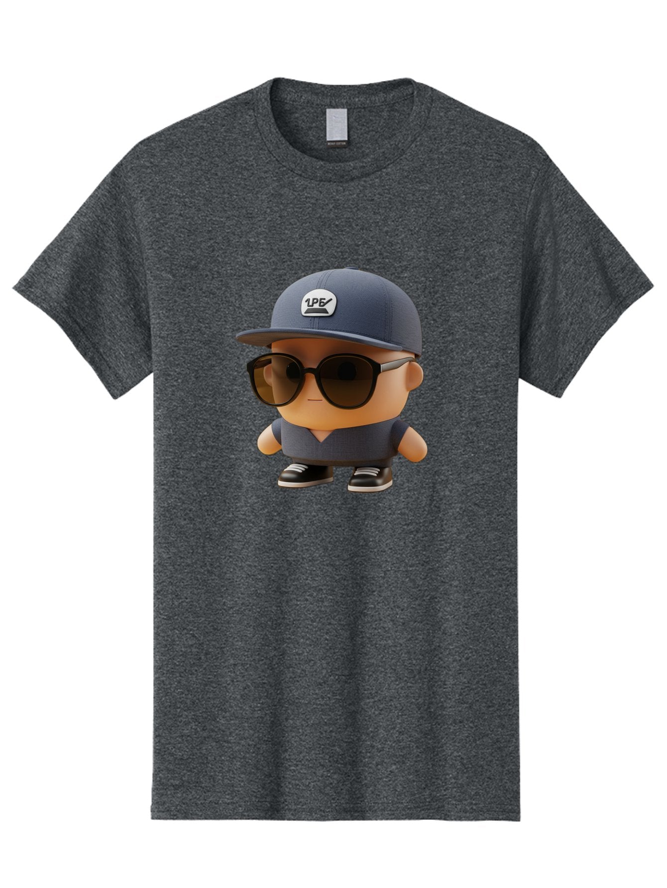 Boy Men'S Graphic Tee, 100% Cotton, Comfortable Casual Summer Wear, Machine Washable, Cartoon Character, Cool Guy, Sunglasses, Casual Wear, Trendy Outfit, 1P5 Logo, Streetwear Style, Modern Fashion, Graphic Design Bac680 6
