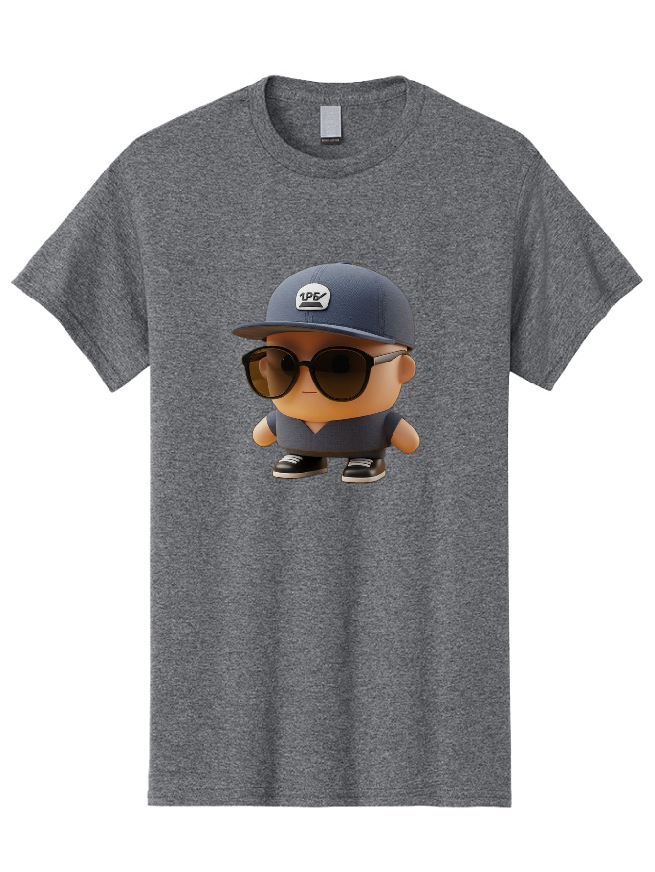 Boy Men'S Graphic Tee, 100% Cotton, Comfortable Casual Summer Wear, Machine Washable, Cartoon Character, Cool Guy, Sunglasses, Casual Wear, Trendy Outfit, 1P5 Logo, Streetwear Style, Modern Fashion, Graphic Design Bac680 8