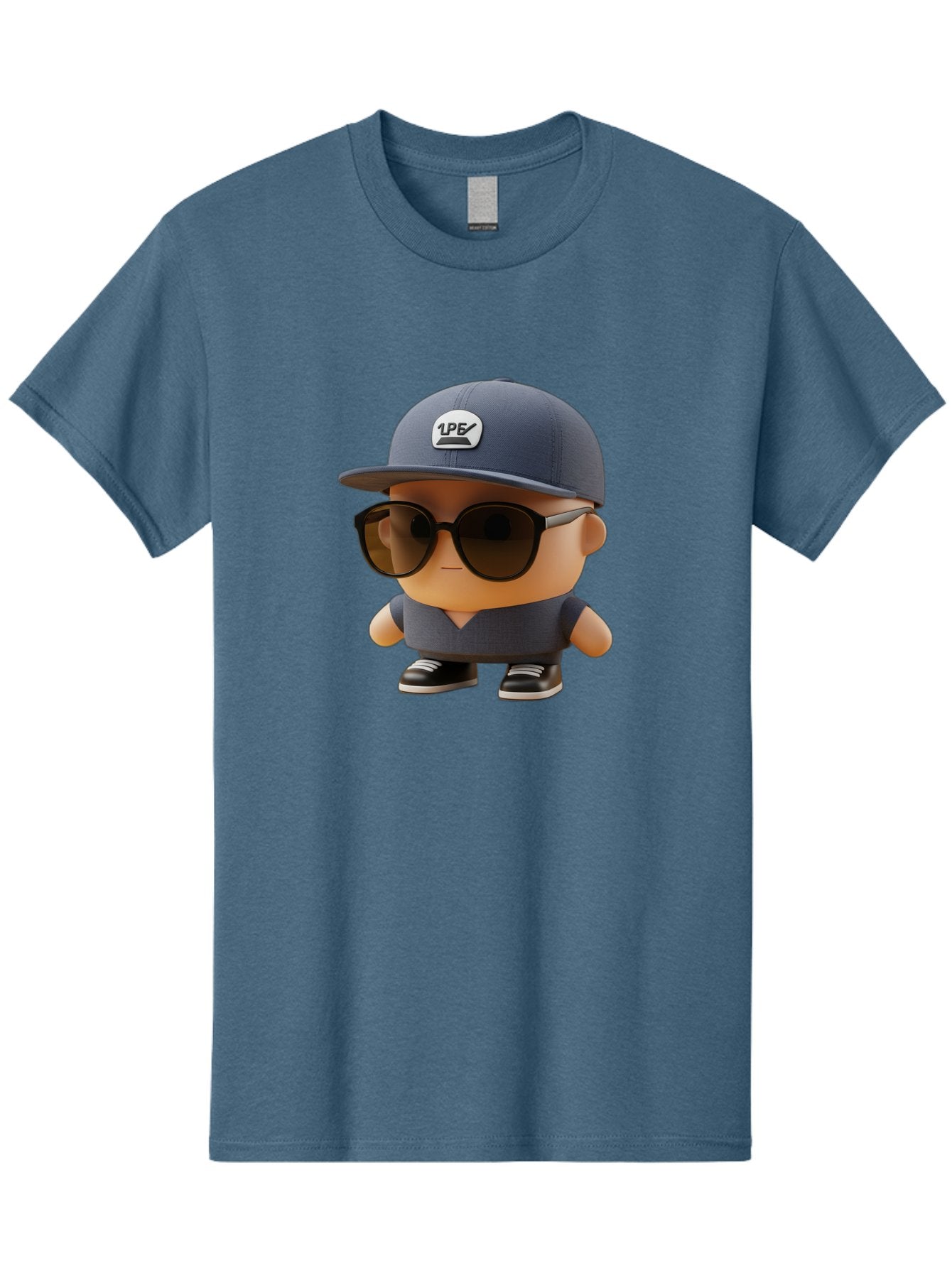 Boy Men'S Graphic Tee, 100% Cotton, Comfortable Casual Summer Wear, Machine Washable, Cartoon Character, Cool Guy, Sunglasses, Casual Wear, Trendy Outfit, 1P5 Logo, Streetwear Style, Modern Fashion, Graphic Design Bac680 4