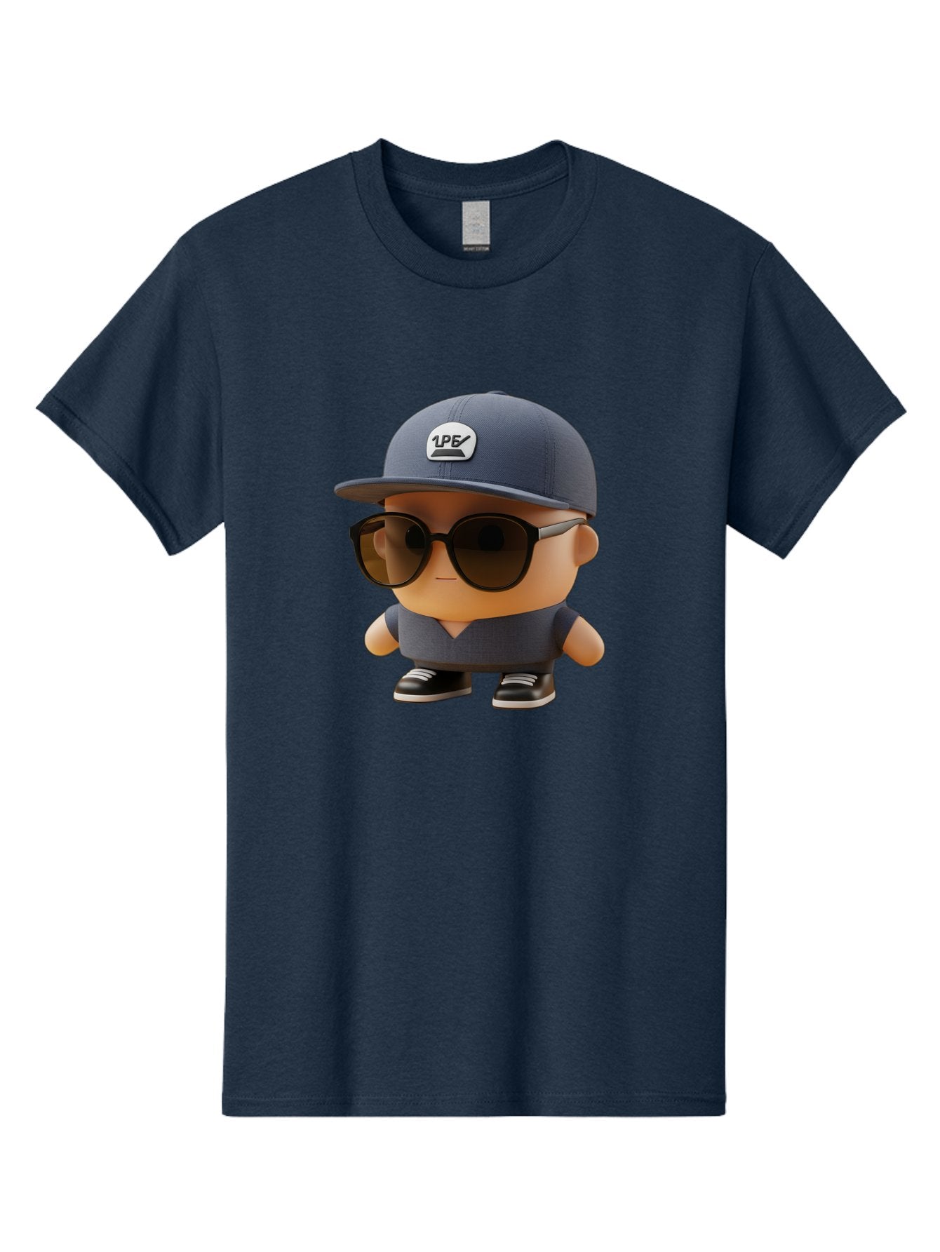 Boy Men'S Graphic Tee, 100% Cotton, Comfortable Casual Summer Wear, Machine Washable, Cartoon Character, Cool Guy, Sunglasses, Casual Wear, Trendy Outfit, 1P5 Logo, Streetwear Style, Modern Fashion, Graphic Design Bac680 9