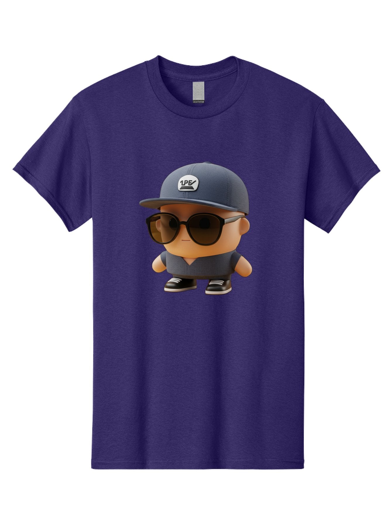 Boy Men'S Graphic Tee, 100% Cotton, Comfortable Casual Summer Wear, Machine Washable, Cartoon Character, Cool Guy, Sunglasses, Casual Wear, Trendy Outfit, 1P5 Logo, Streetwear Style, Modern Fashion, Graphic Design Bac680 10