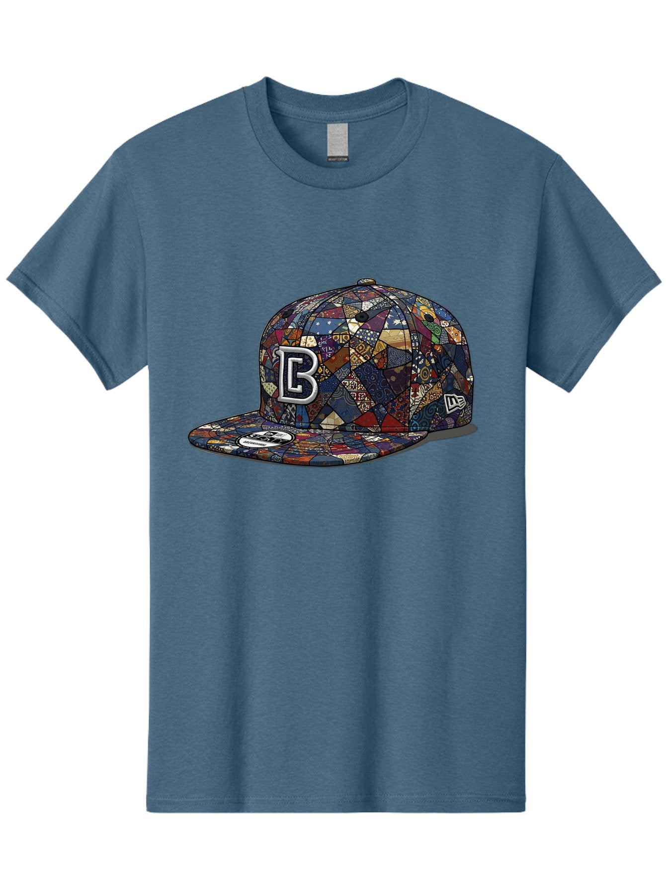 Brooklyn-Baseball-Cap Men'S Graphic Tee, 100% Cotton, Comfortable Casual Summer Wear, Machine Washable, Baseball Cap, Mosaic Pattern, Colorful Design, B Logo, New Era Brand, Sports Apparel, Fashion Accessory, Trendy Hat, Casual Wear, Bac682 10