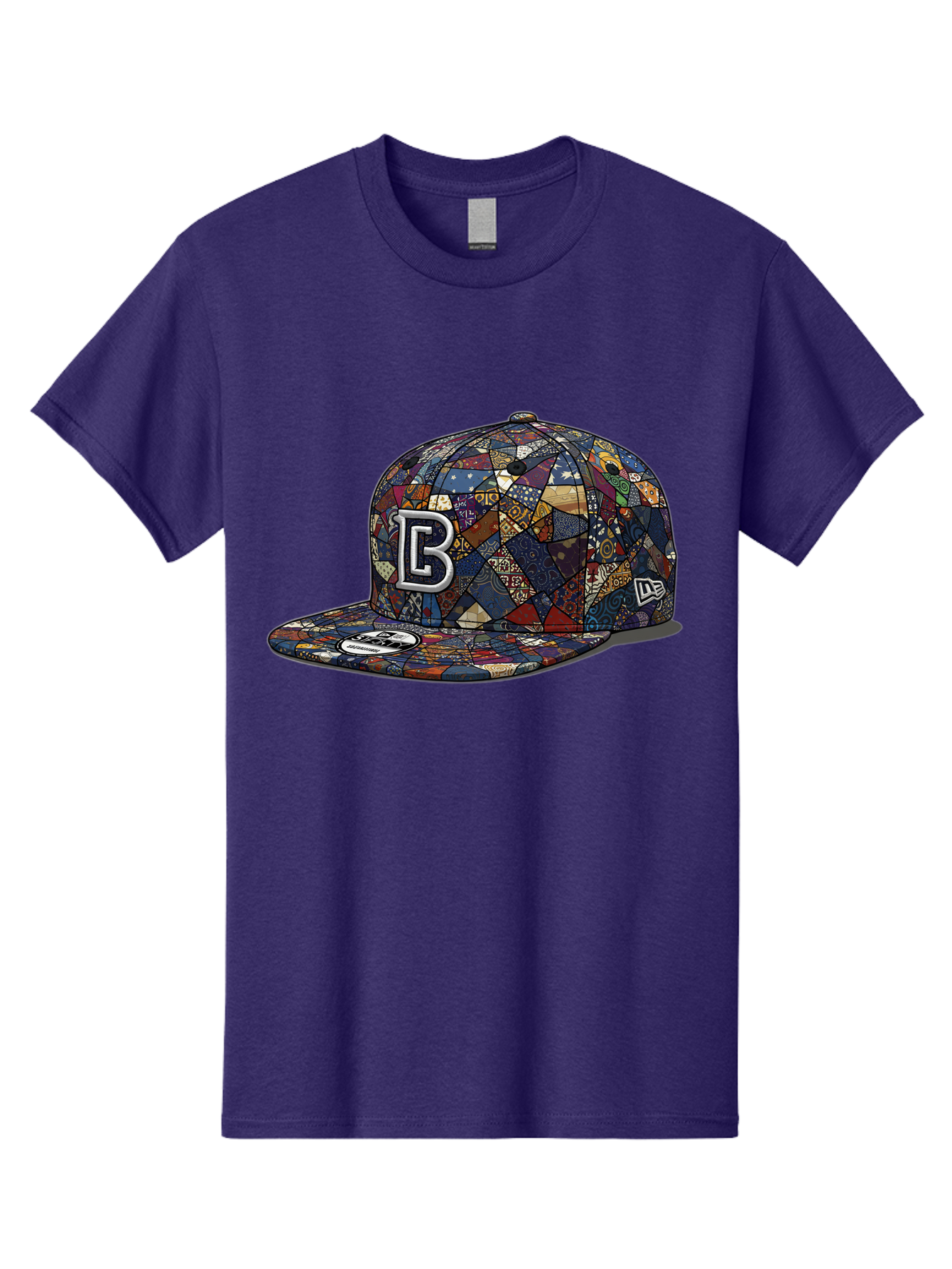 Brooklyn-Baseball-Cap Men'S Graphic Tee, 100% Cotton, Comfortable Casual Summer Wear, Machine Washable, Baseball Cap, Mosaic Pattern, Colorful Design, B Logo, New Era Brand, Sports Apparel, Fashion Accessory, Trendy Hat, Casual Wear, Bac682 10
