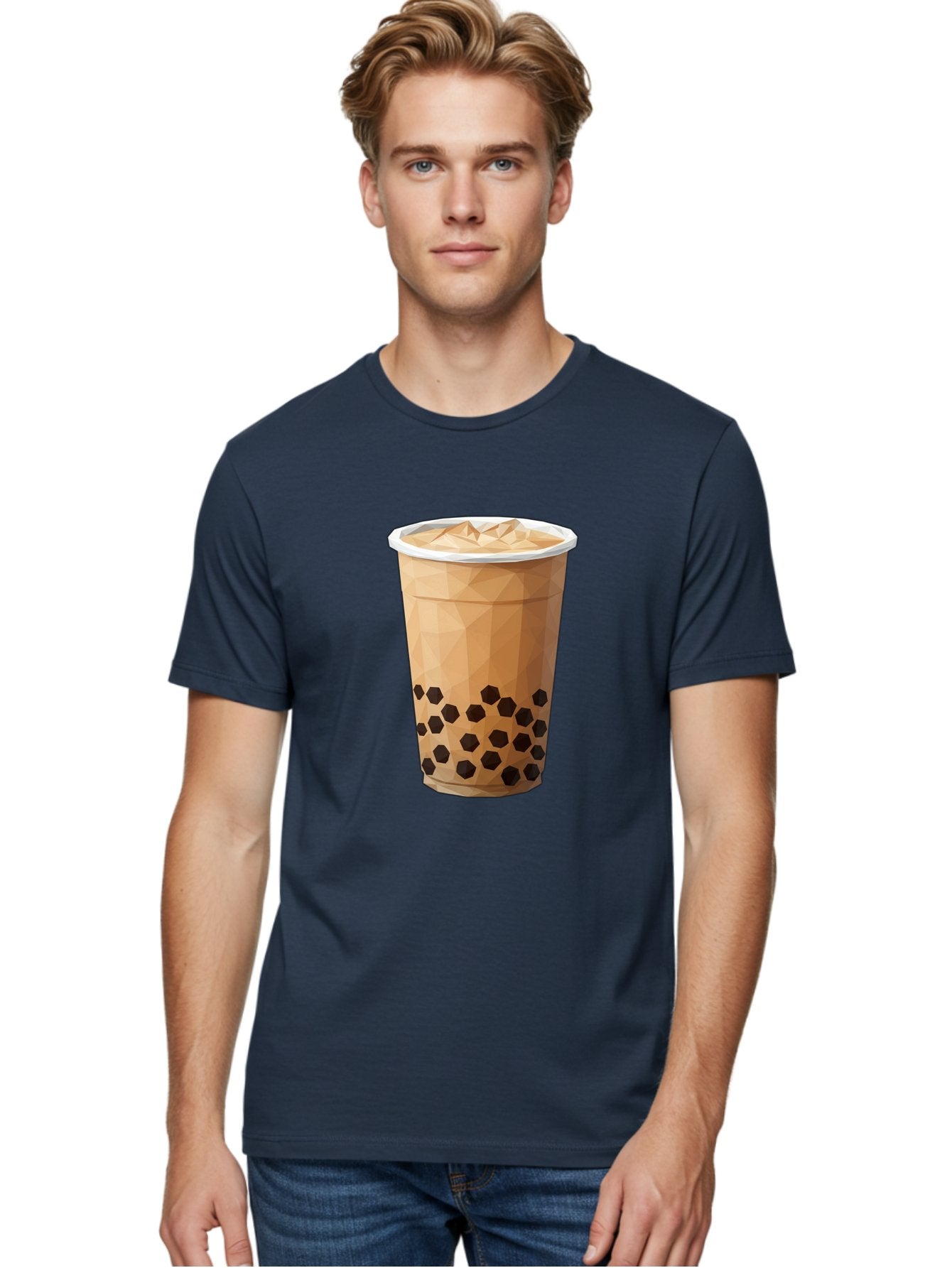 Bubble-Milk-Tea-1 Men'S Graphic Tee, 100% Cotton, Comfortable Casual Summer Wear, Machine Washable, Boba Tea, Milk Tea, Bubble Tea, Drink, Beverage, Iced Tea, Tapioca Pearls, Brown Sugar, Coffee Shop, Cafe Culture, Refreshing Drink, Cold Brew Bac683 29