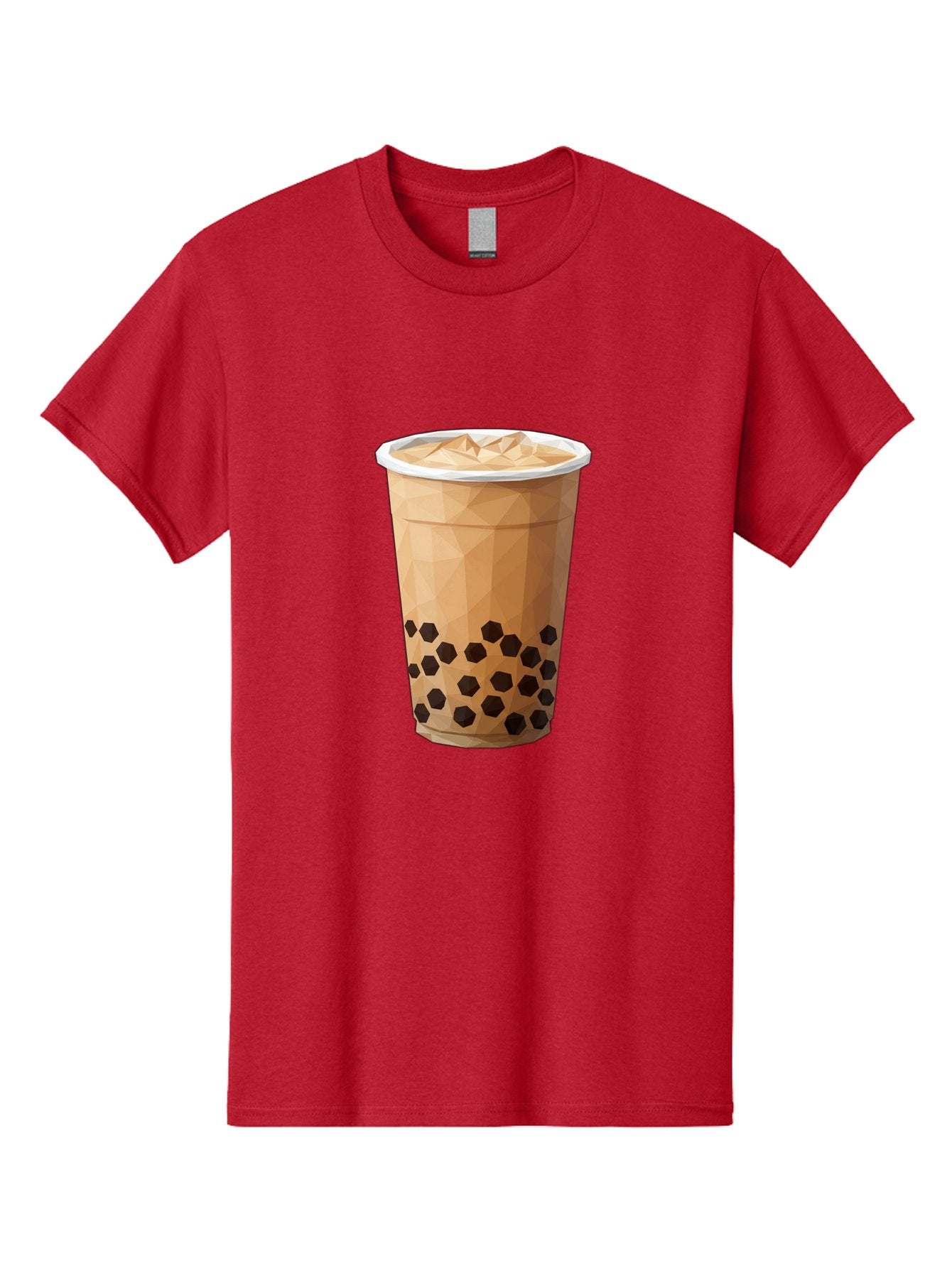 Bubble-Milk-Tea-1 Men'S Graphic Tee, 100% Cotton, Comfortable Casual Summer Wear, Machine Washable, Boba Tea, Milk Tea, Bubble Tea, Drink, Beverage, Iced Tea, Tapioca Pearls, Brown Sugar, Coffee Shop, Cafe Culture, Refreshing Drink, Cold Brew Bac683 4