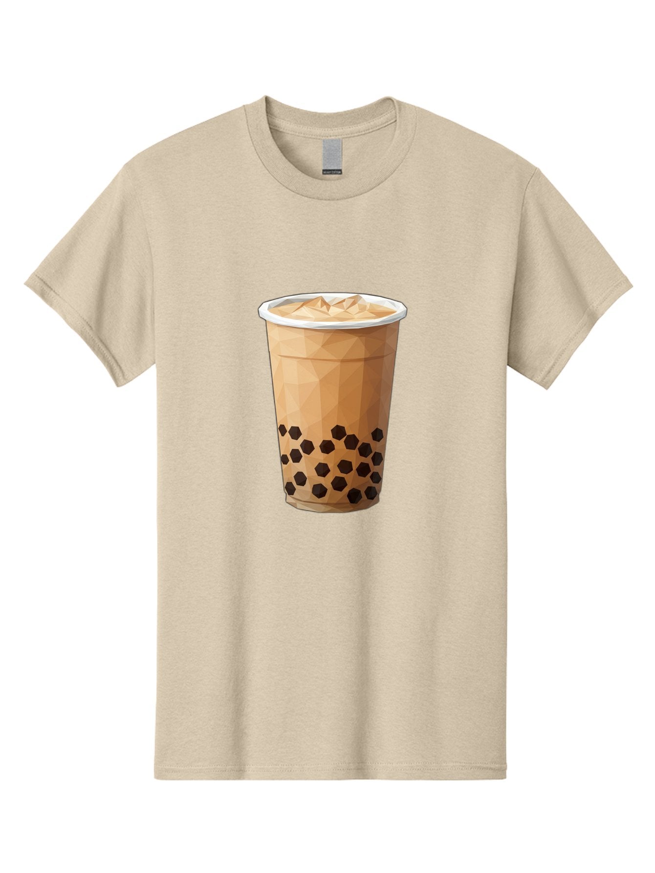 Bubble-Milk-Tea-1 Men'S Graphic Tee, 100% Cotton, Comfortable Casual Summer Wear, Machine Washable, Boba Tea, Milk Tea, Bubble Tea, Drink, Beverage, Iced Tea, Tapioca Pearls, Brown Sugar, Coffee Shop, Cafe Culture, Refreshing Drink, Cold Brew Bac683 3