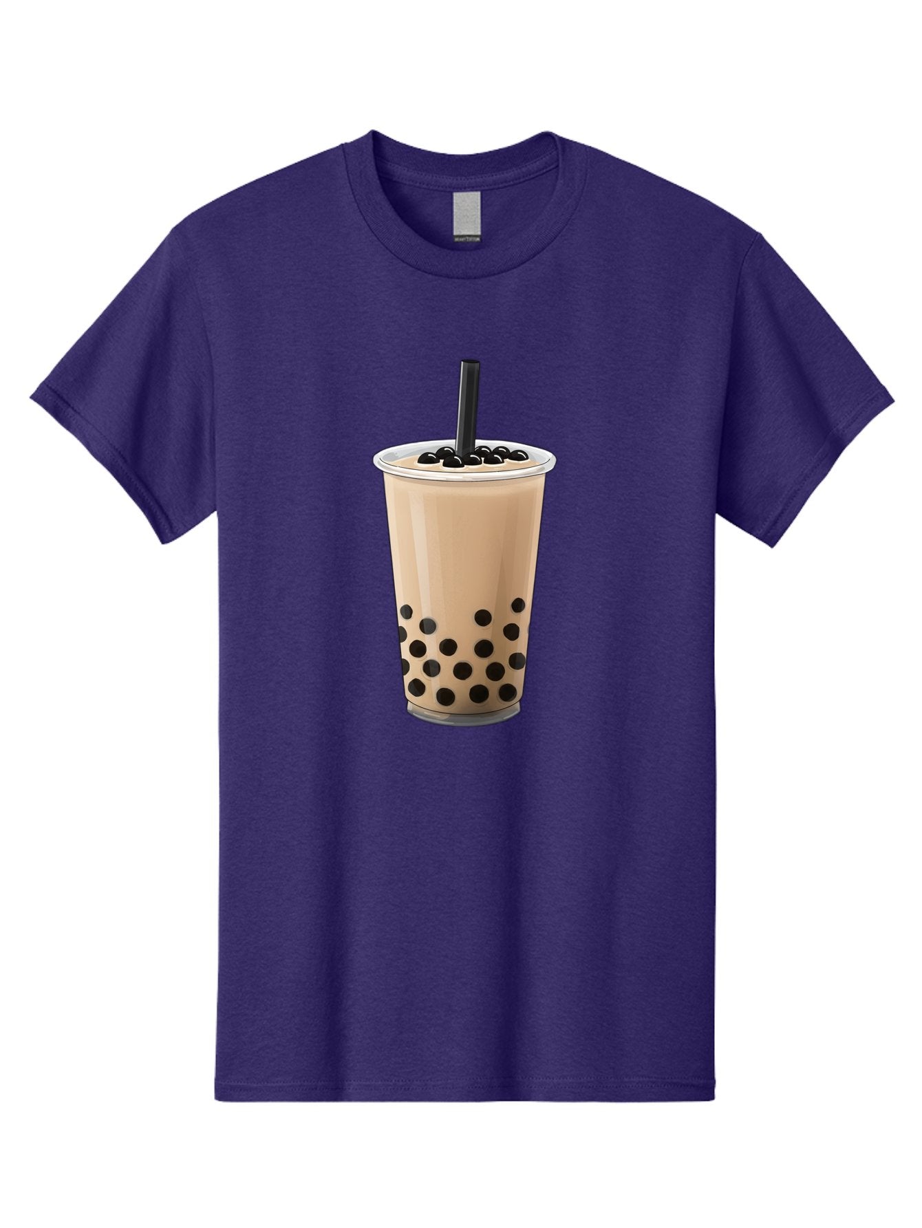 Bubble-Milk-Tea-2 Men'S Graphic Tee, 100% Cotton, Comfortable Casual Summer Wear, Machine Washable, Bubble Milk Tea, Boba Drink, Milk Tea, Tea With Boba, Boba Tea, Tapioca Pearls, Creamy Texture, Black Straw, Cold Beverage, Refreshing Drink Bac684 3