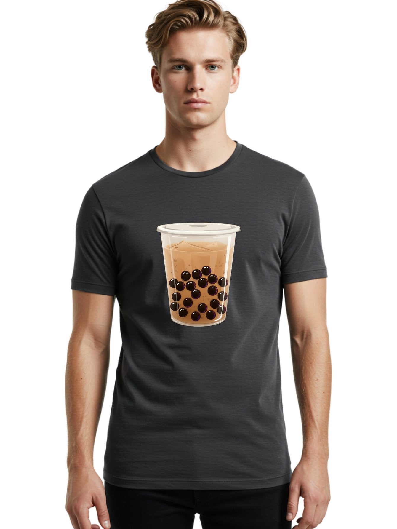 Bubble-Milk-Tea-3 Men'S Graphic Tee, 100% Cotton, Comfortable Casual Summer Wear, Machine Washable, Boba Tea, Bubble Tea, Milk Tea, Tapioca Pearls, Iced Tea, Refreshing Drink, Cold Beverage, Popular Drink, Trendy Beverage, Boba Bac685 21