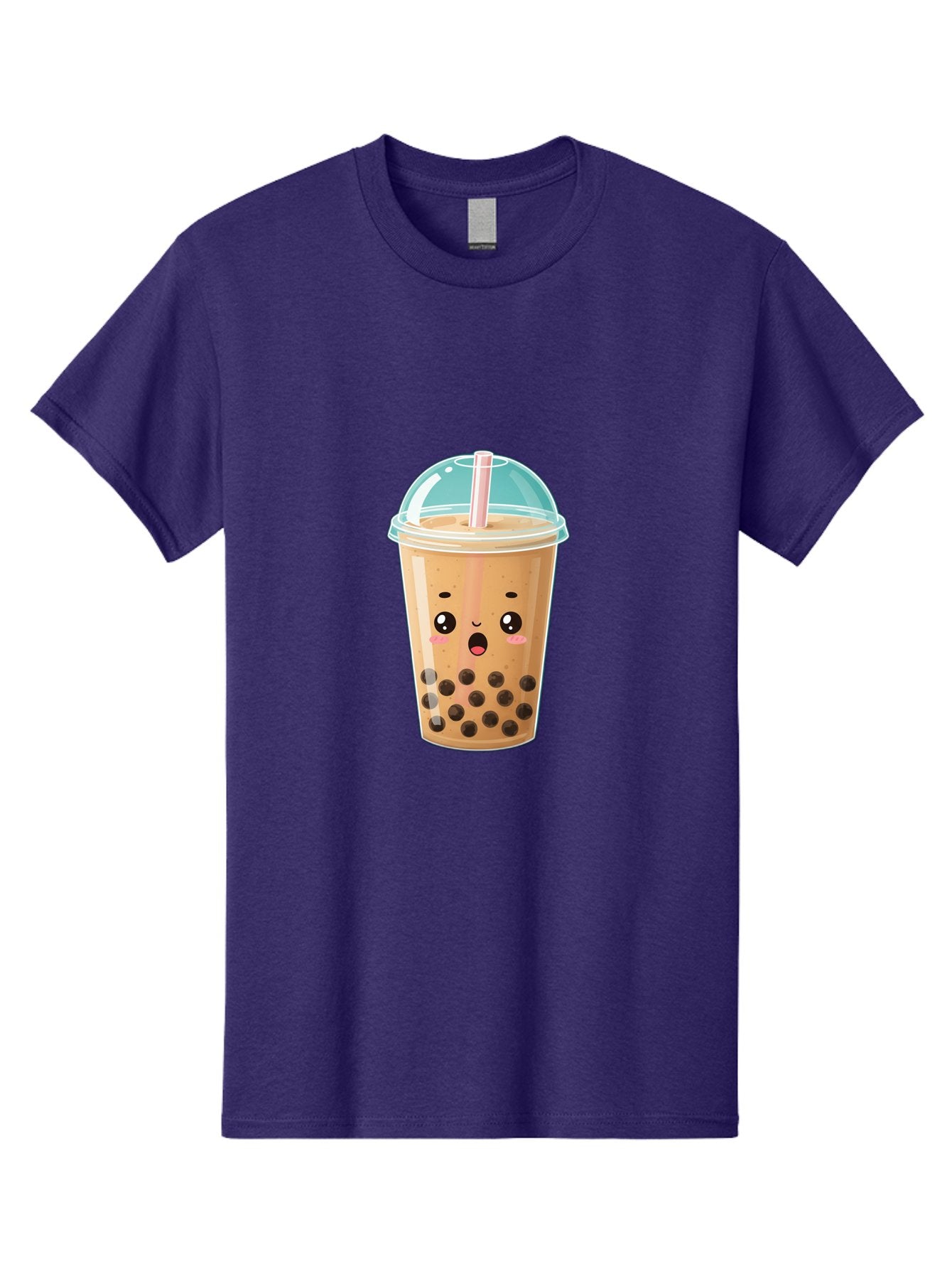 Bubble-Tea-1 Men'S Graphic Tee, 100% Cotton, Comfortable Casual Summer Wear, Machine Washable, Bubble Tea, Milk Tea, Boba Drink, Cartoon Character, Cute Face, Straw, Tapioca Pearls, Kawaii, Beverage, Refreshing Drink, Sweet Treat, Fun Design, Bac689 13