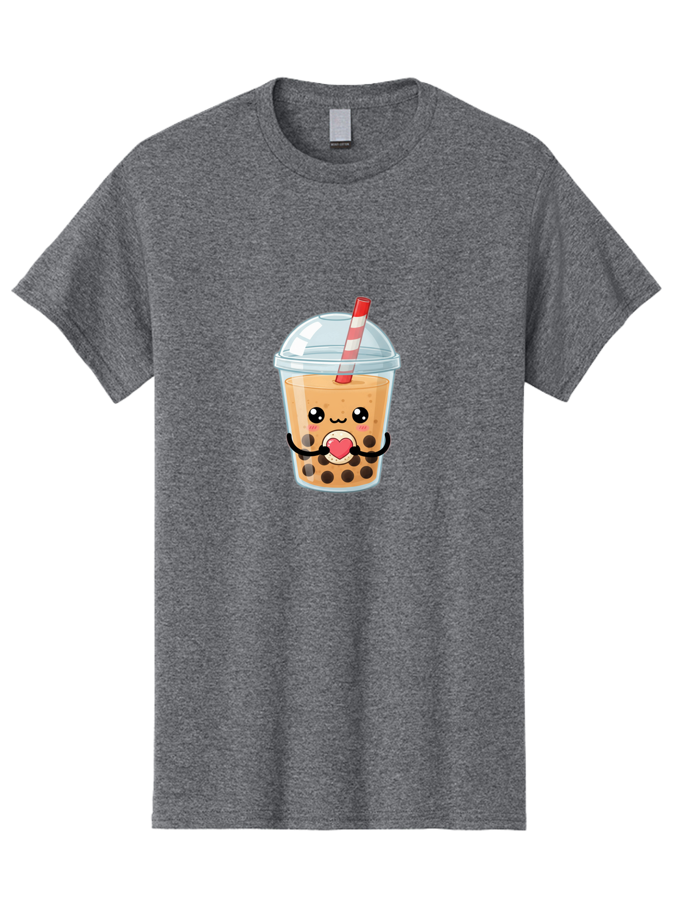 Bubble-Tea-13 Men'S Graphic Tee, 100% Cotton, Comfortable Casual Summer Wear, Machine Washable, Bubble Tea, Boba Drink, Cartoon Beverage, Cute Straw, Kawaii Culture, Heart Symbol, Playful Design, Refreshing Drink, Milk Tea, Tea Lover Bac693 10