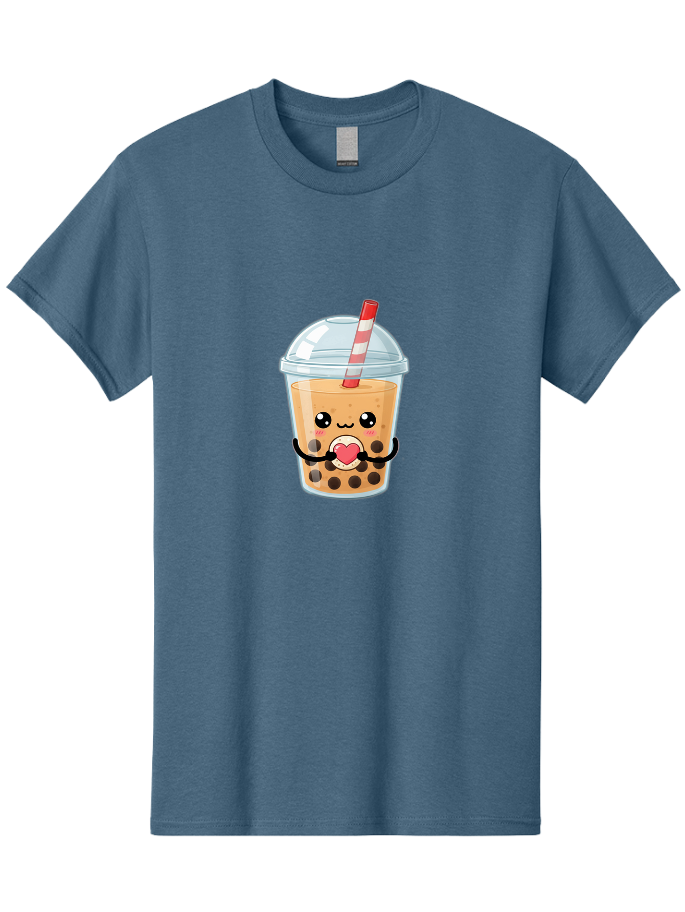 Bubble-Tea-13 Men'S Graphic Tee, 100% Cotton, Comfortable Casual Summer Wear, Machine Washable, Bubble Tea, Boba Drink, Cartoon Beverage, Cute Straw, Kawaii Culture, Heart Symbol, Playful Design, Refreshing Drink, Milk Tea, Tea Lover Bac693 5