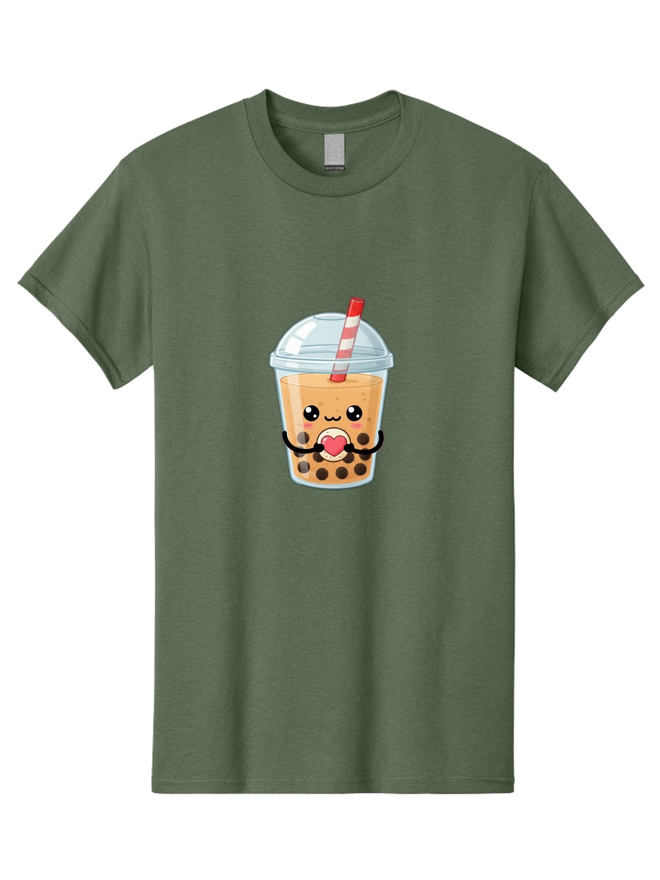 Bubble-Tea-13 Men'S Graphic Tee, 100% Cotton, Comfortable Casual Summer Wear, Machine Washable, Bubble Tea, Boba Drink, Cartoon Beverage, Cute Straw, Kawaii Culture, Heart Symbol, Playful Design, Refreshing Drink, Milk Tea, Tea Lover Bac693 8