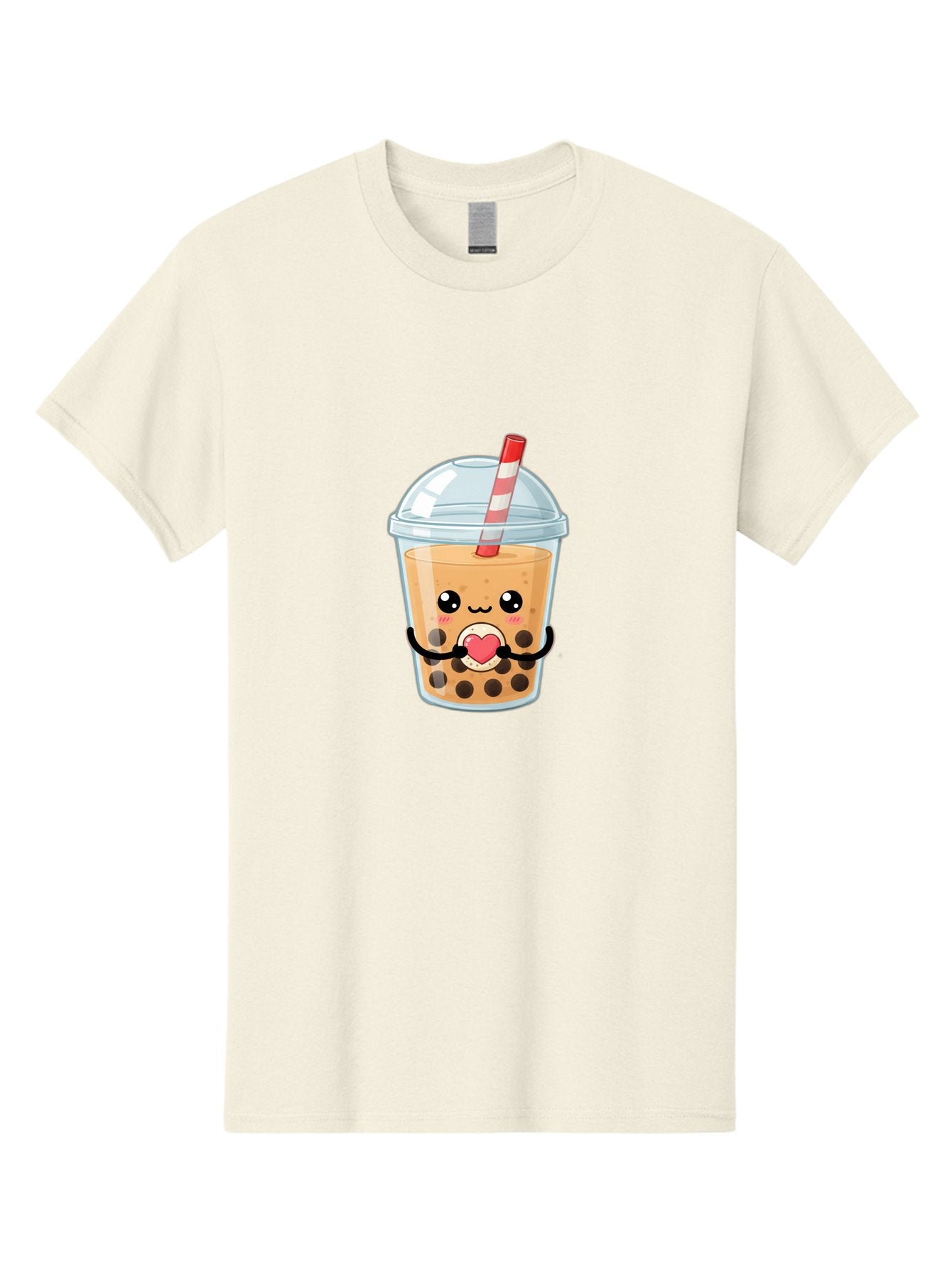 Bubble-Tea-13 Men'S Graphic Tee, 100% Cotton, Comfortable Casual Summer Wear, Machine Washable, Bubble Tea, Boba Drink, Cartoon Beverage, Cute Straw, Kawaii Culture, Heart Symbol, Playful Design, Refreshing Drink, Milk Tea, Tea Lover Bac693 13