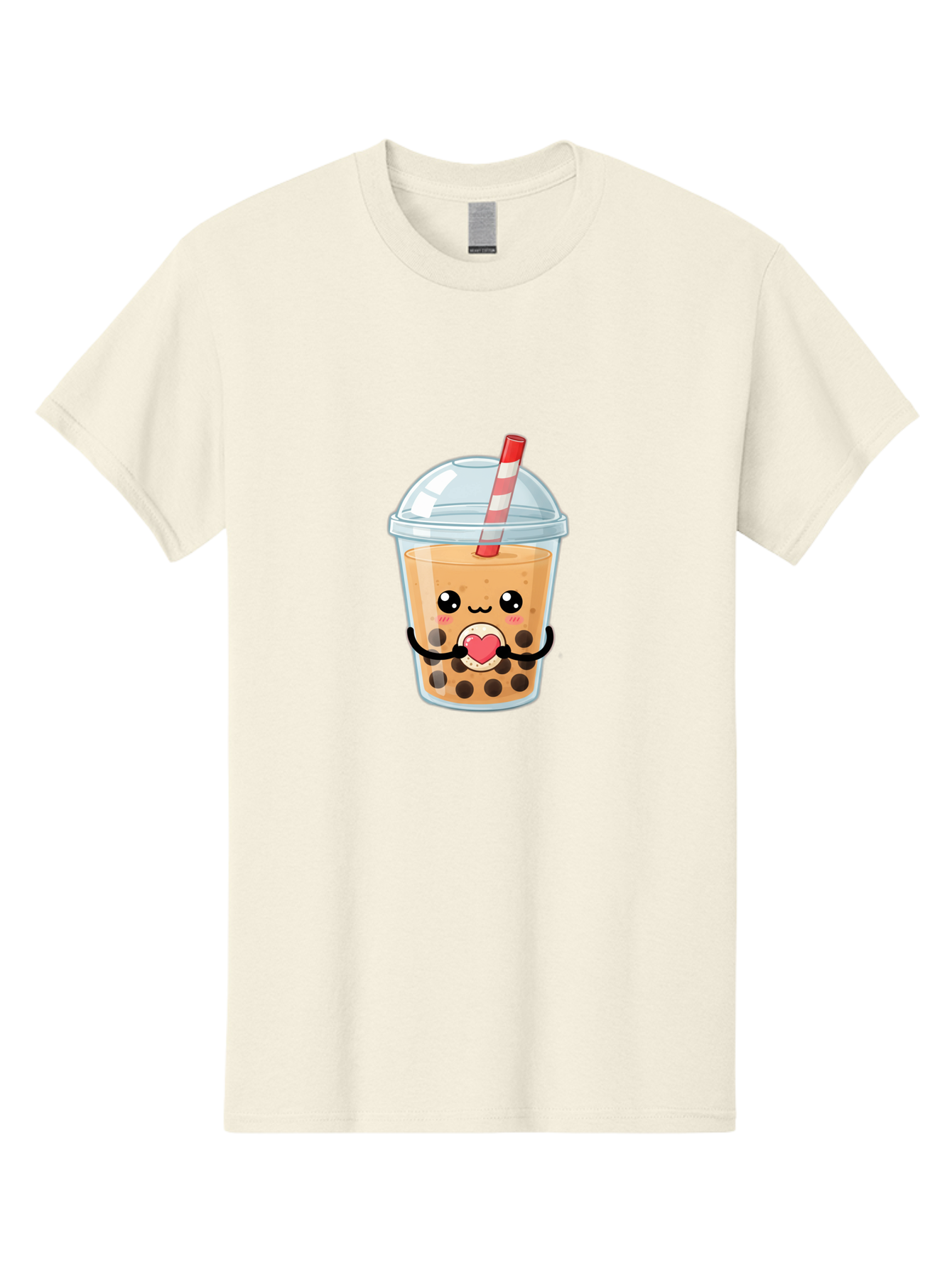 Bubble-Tea-13 Men'S Graphic Tee, 100% Cotton, Comfortable Casual Summer Wear, Machine Washable, Bubble Tea, Boba Drink, Cartoon Beverage, Cute Straw, Kawaii Culture, Heart Symbol, Playful Design, Refreshing Drink, Milk Tea, Tea Lover Bac693 15