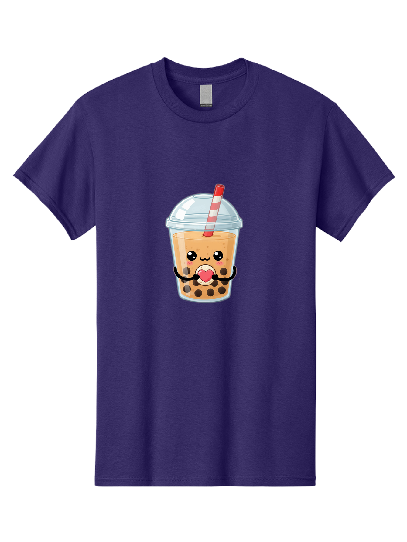 Bubble-Tea-13 Men'S Graphic Tee, 100% Cotton, Comfortable Casual Summer Wear, Machine Washable, Bubble Tea, Boba Drink, Cartoon Beverage, Cute Straw, Kawaii Culture, Heart Symbol, Playful Design, Refreshing Drink, Milk Tea, Tea Lover Bac693 11