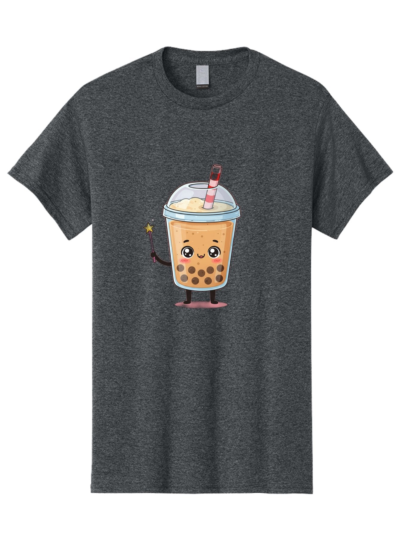 Bubble-Tea-14 Men'S Graphic Tee, 100% Cotton, Comfortable Casual Summer Wear, Machine Washable, Cute Bubble Tea, Cartoon Character, Boba Drink, Magical Wand, Whimsical Design, Adorable Expression, Tea Lover, Animated Beverage, Fantasy Drink, Bac694 7