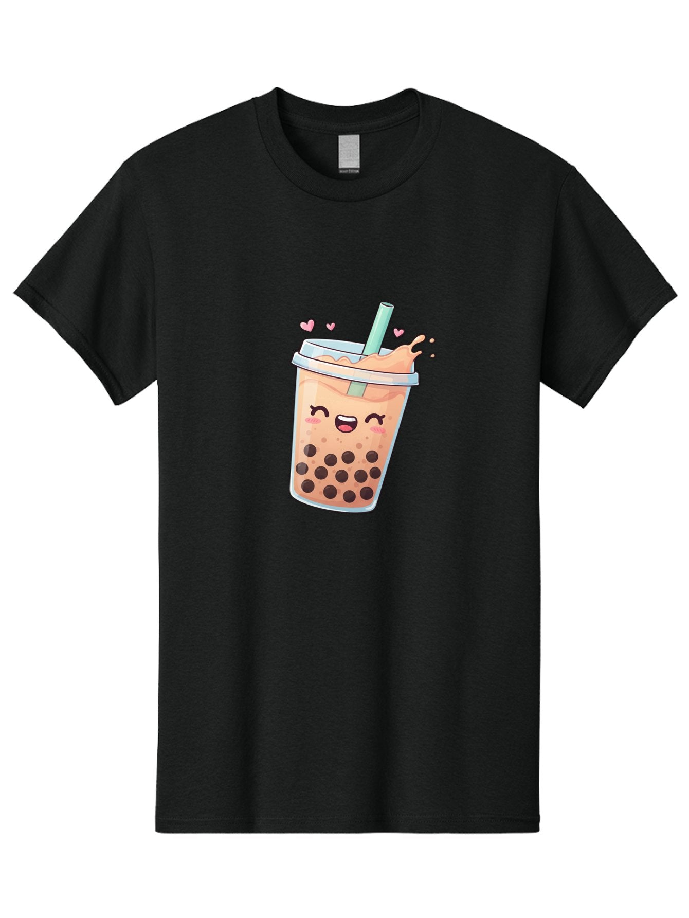 Bubble-Tea-16 Men'S Graphic Tee, 100% Cotton, Comfortable Casual Summer Wear, Machine Washable, Boba Tea, Bubble Tea, Kawaii Drink, Cute Cartoon Beverage, Tea With Boba, Smiling Milk Tea, Adorable Drink, Tea Lover, Boba Love, Refreshing Drink Bac696 5