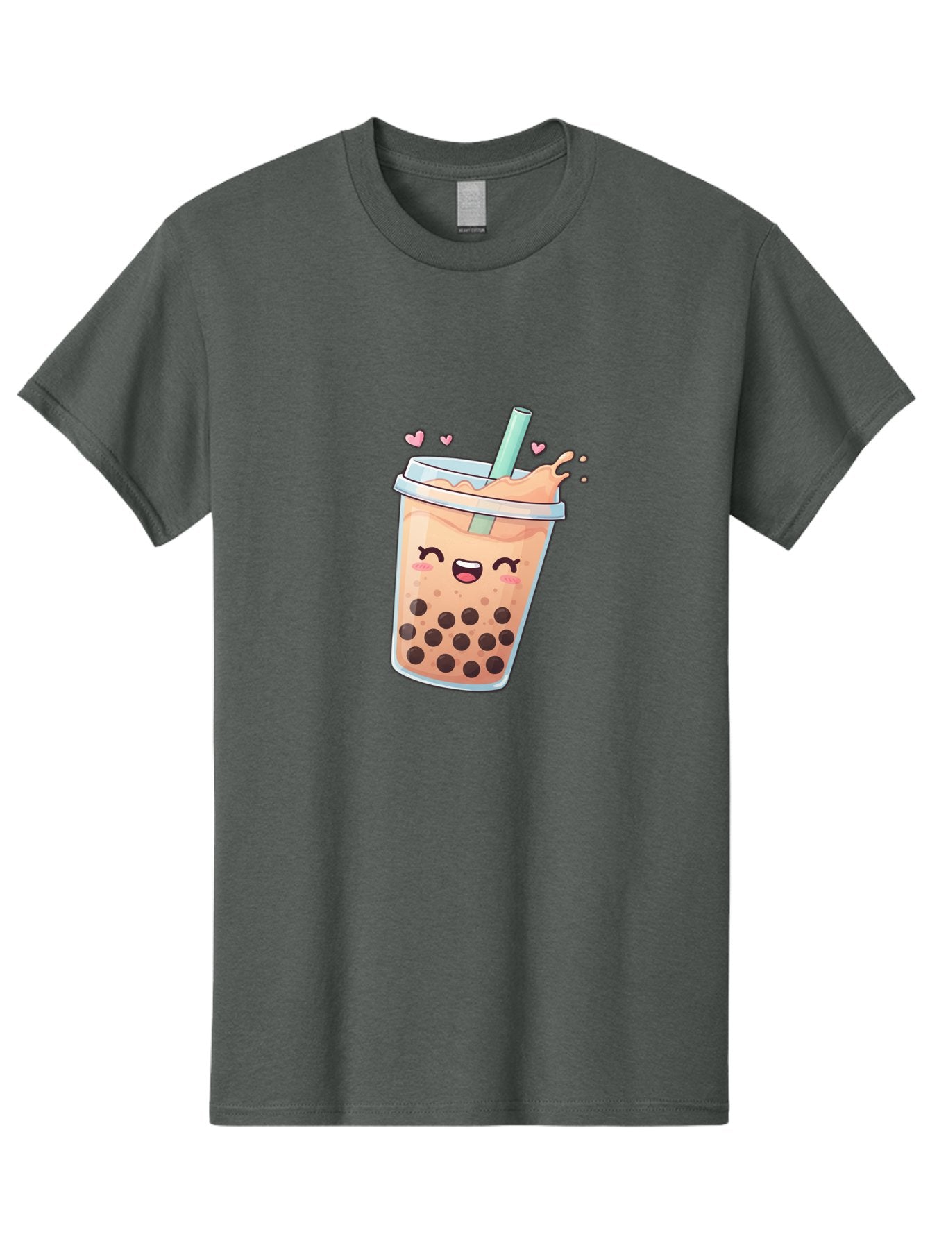 Bubble-Tea-16 Men'S Graphic Tee, 100% Cotton, Comfortable Casual Summer Wear, Machine Washable, Boba Tea, Bubble Tea, Kawaii Drink, Cute Cartoon Beverage, Tea With Boba, Smiling Milk Tea, Adorable Drink, Tea Lover, Boba Love, Refreshing Drink Bac696