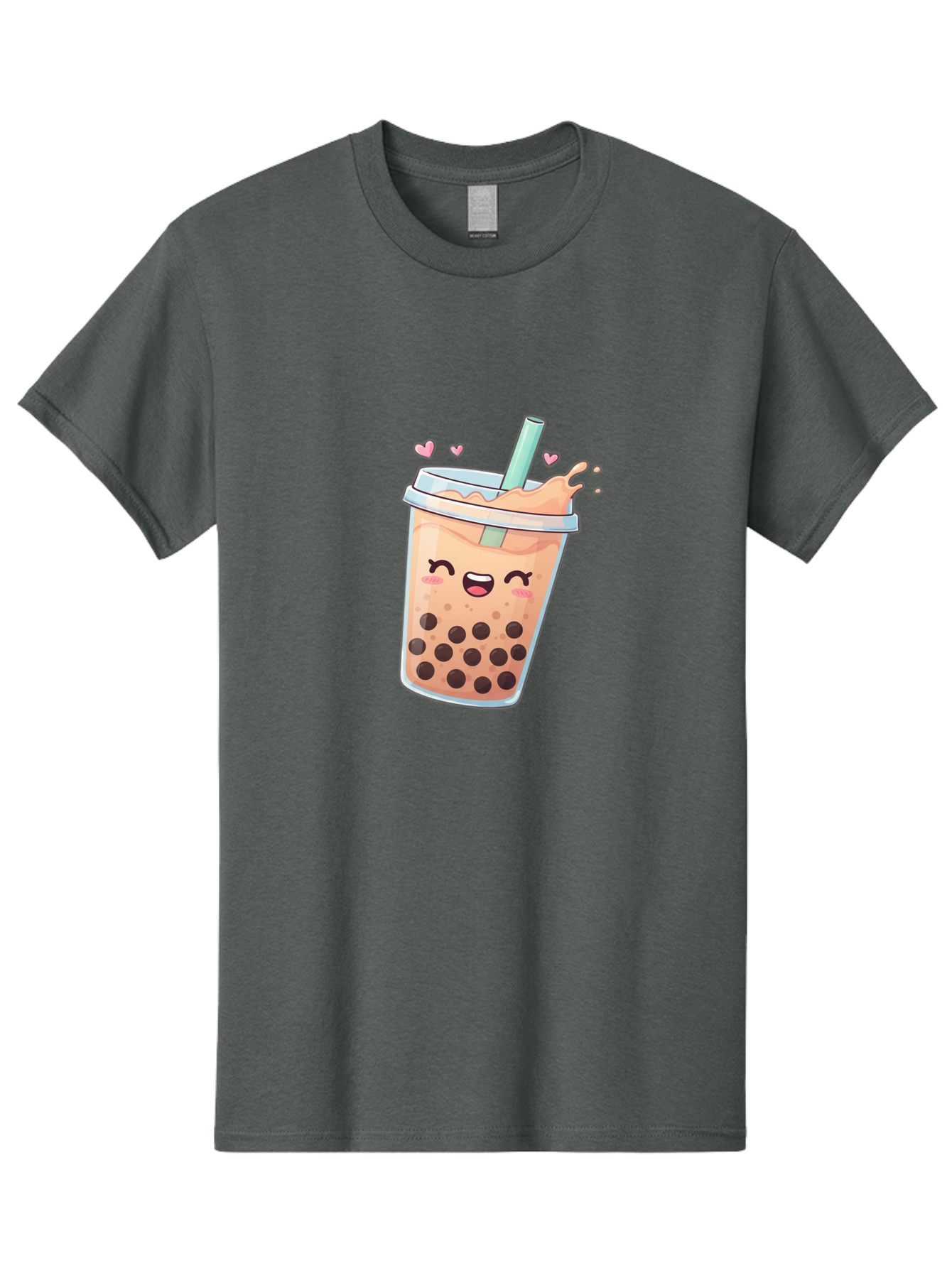 Bubble-Tea-16 Men'S Graphic Tee, 100% Cotton, Comfortable Casual Summer Wear, Machine Washable, Boba Tea, Bubble Tea, Kawaii Drink, Cute Cartoon Beverage, Tea With Boba, Smiling Milk Tea, Adorable Drink, Tea Lover, Boba Love, Refreshing Drink Bac696 11