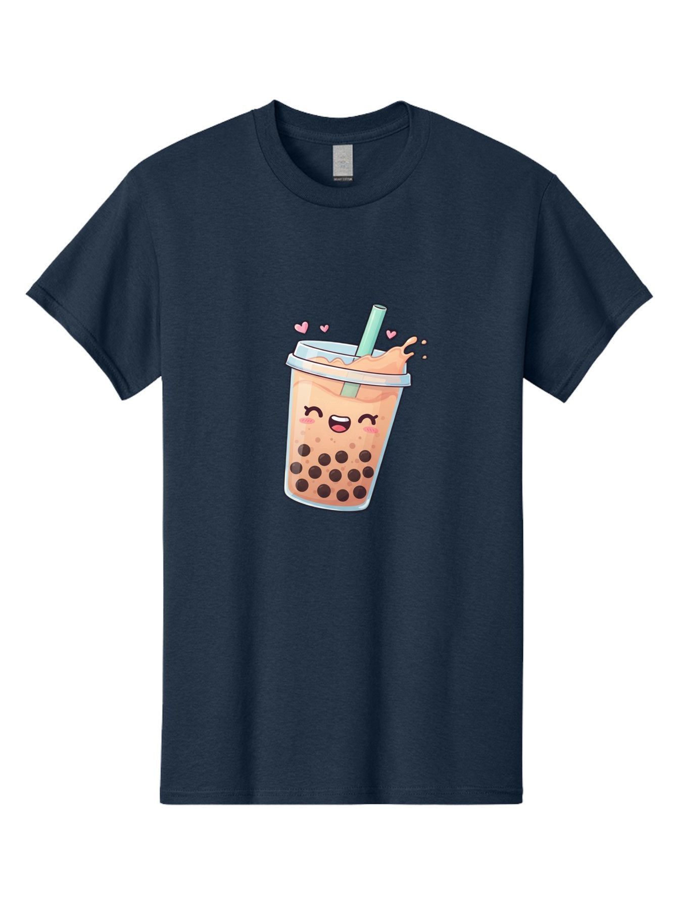 Bubble-Tea-16 Men'S Graphic Tee, 100% Cotton, Comfortable Casual Summer Wear, Machine Washable, Boba Tea, Bubble Tea, Kawaii Drink, Cute Cartoon Beverage, Tea With Boba, Smiling Milk Tea, Adorable Drink, Tea Lover, Boba Love, Refreshing Drink Bac696 14