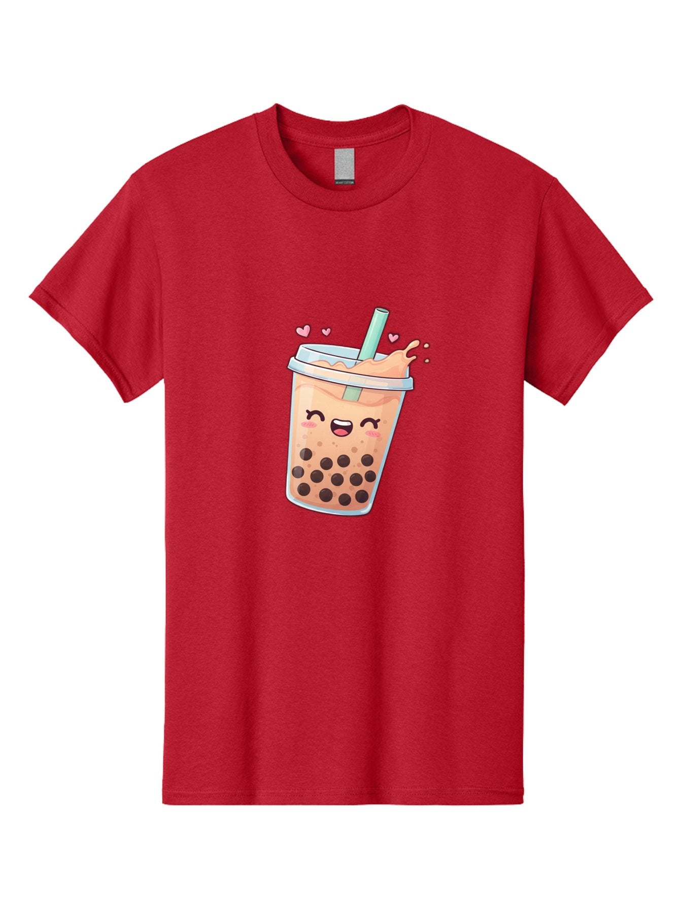 Bubble-Tea-16 Men'S Graphic Tee, 100% Cotton, Comfortable Casual Summer Wear, Machine Washable, Boba Tea, Bubble Tea, Kawaii Drink, Cute Cartoon Beverage, Tea With Boba, Smiling Milk Tea, Adorable Drink, Tea Lover, Boba Love, Refreshing Drink Bac696 4