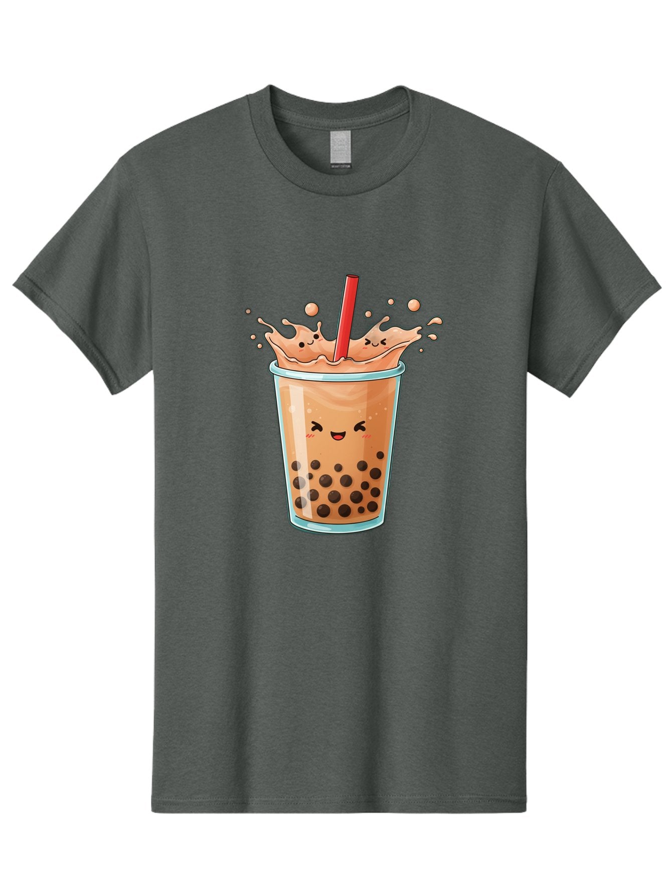 Bubble-Tea-17 Men'S Graphic Tee, 100% Cotton, Comfortable Casual Summer Wear, Machine Washable, Boba Tea With Straw, Cartoon Bubble Tea, Milk Tea With Bubbles, Cute Drink, Boba Drink, Tapioca Pearls, Kawaii Bubble Tea, Smiling Tea Bac697 8