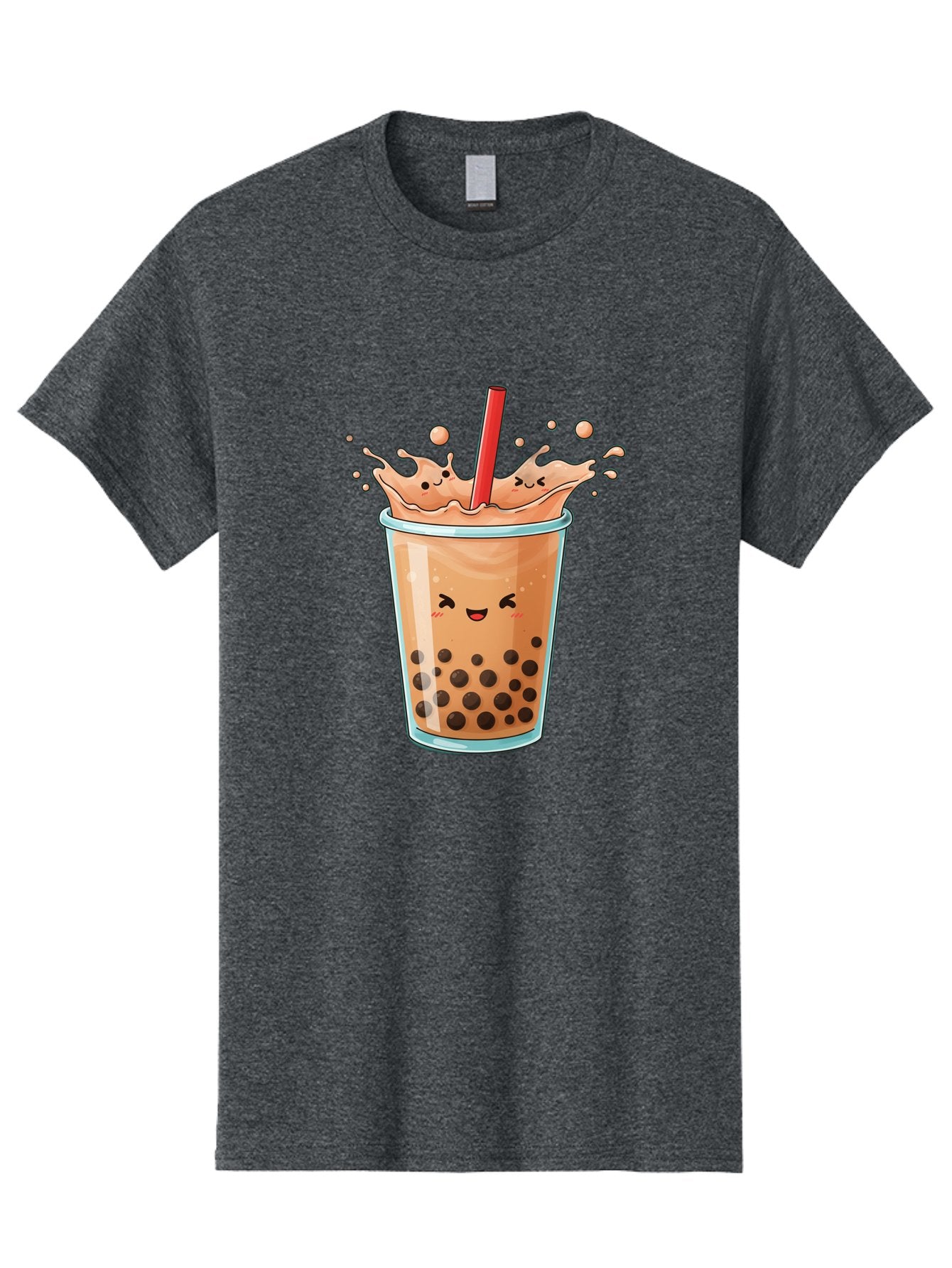 Bubble-Tea-17 Men'S Graphic Tee, 100% Cotton, Comfortable Casual Summer Wear, Machine Washable, Boba Tea With Straw, Cartoon Bubble Tea, Milk Tea With Bubbles, Cute Drink, Boba Drink, Tapioca Pearls, Kawaii Bubble Tea, Smiling Tea Bac697 6