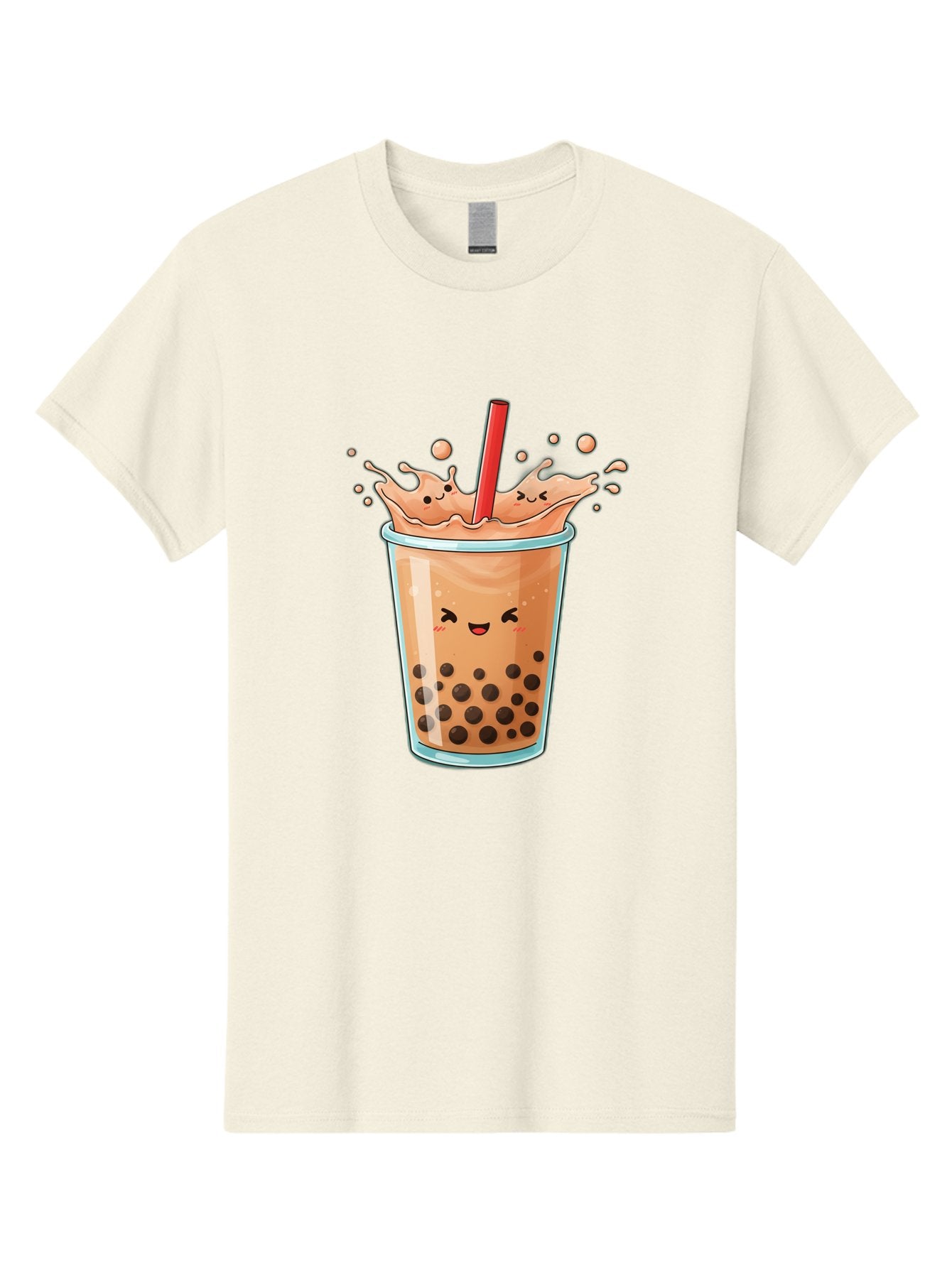 Bubble-Tea-17 Men'S Graphic Tee, 100% Cotton, Comfortable Casual Summer Wear, Machine Washable, Boba Tea With Straw, Cartoon Bubble Tea, Milk Tea With Bubbles, Cute Drink, Boba Drink, Tapioca Pearls, Kawaii Bubble Tea, Smiling Tea Bac697 12