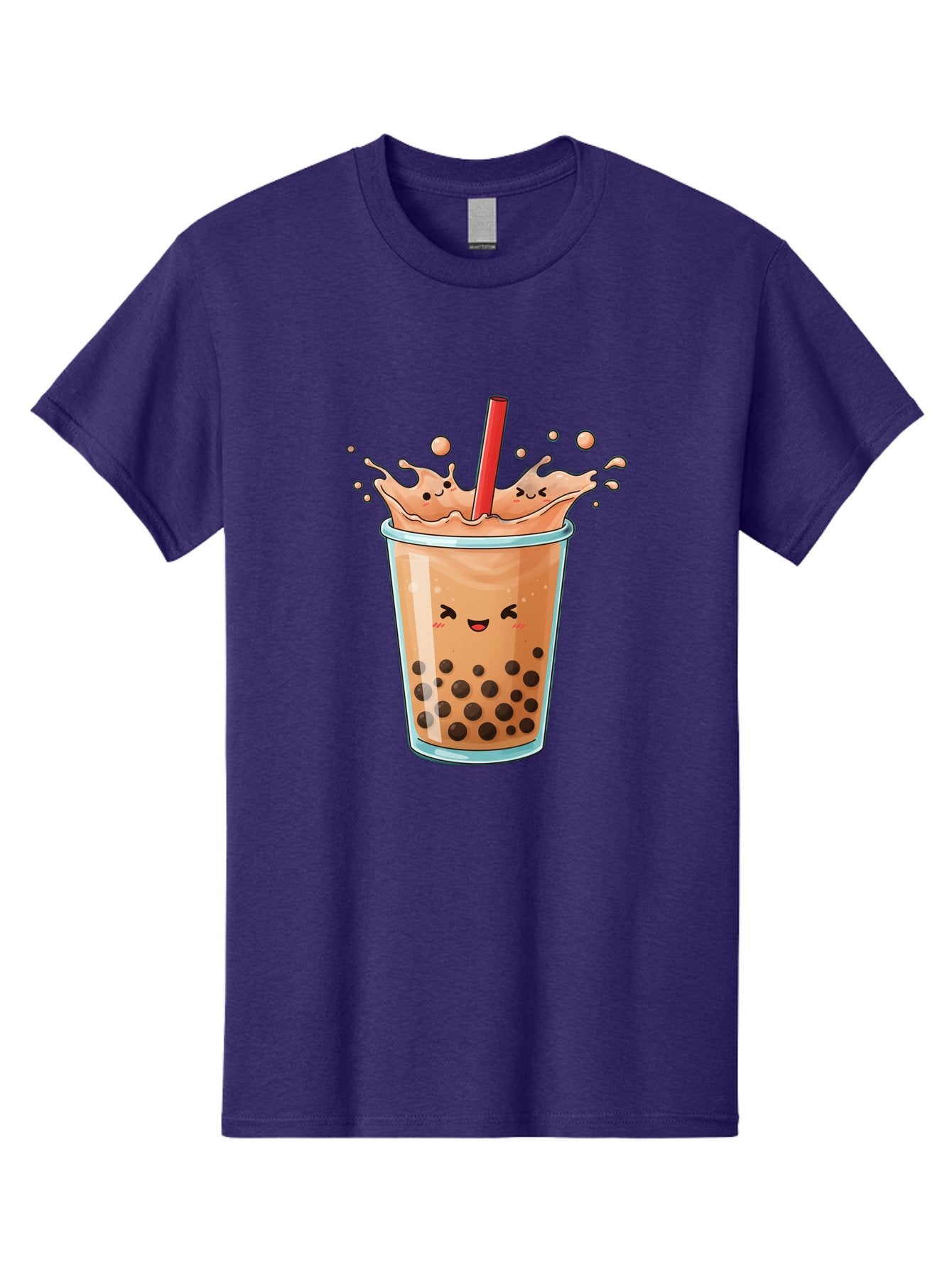 Bubble-Tea-17 Men'S Graphic Tee, 100% Cotton, Comfortable Casual Summer Wear, Machine Washable, Boba Tea With Straw, Cartoon Bubble Tea, Milk Tea With Bubbles, Cute Drink, Boba Drink, Tapioca Pearls, Kawaii Bubble Tea, Smiling Tea Bac697 10