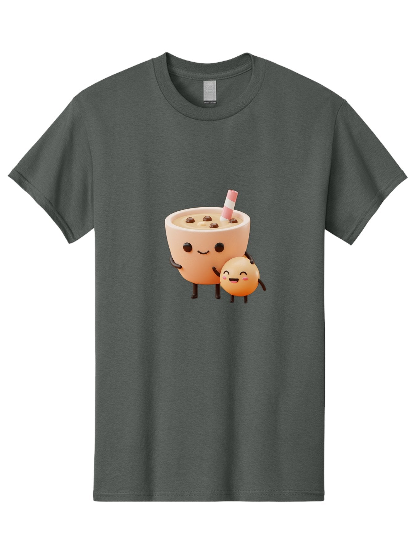 Bubble-Tea-18 Men'S Graphic Tee, 100% Cotton, Comfortable Casual Summer Wear, Machine Washable, Cartoon Boba Tea, Smiling Tea Cup, Boba Friends, Kawaii Characters, Milk Tea, Tapioca Pearls, Adorable Illustration, Funny Bubble Tea Bac698