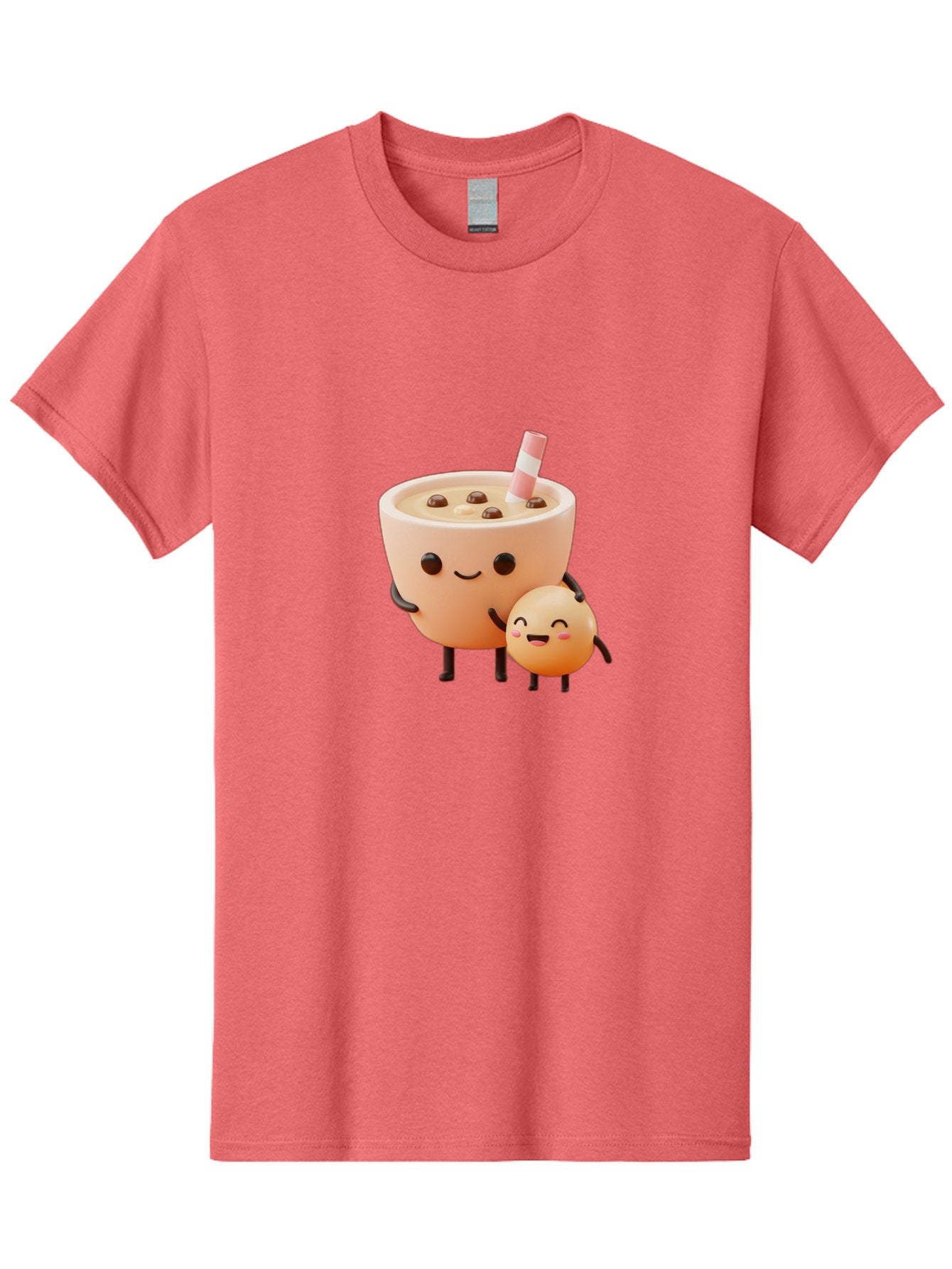 Bubble-Tea-18 Men'S Graphic Tee, 100% Cotton, Comfortable Casual Summer Wear, Machine Washable, Cartoon Boba Tea, Smiling Tea Cup, Boba Friends, Kawaii Characters, Milk Tea, Tapioca Pearls, Adorable Illustration, Funny Bubble Tea Bac698 5