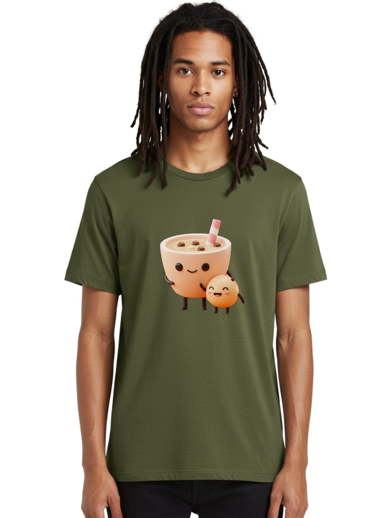 Bubble-Tea-18 Men'S Graphic Tee, 100% Cotton, Comfortable Casual Summer Wear, Machine Washable, Cartoon Boba Tea, Smiling Tea Cup, Boba Friends, Kawaii Characters, Milk Tea, Tapioca Pearls, Adorable Illustration, Funny Bubble Tea Bac698 28