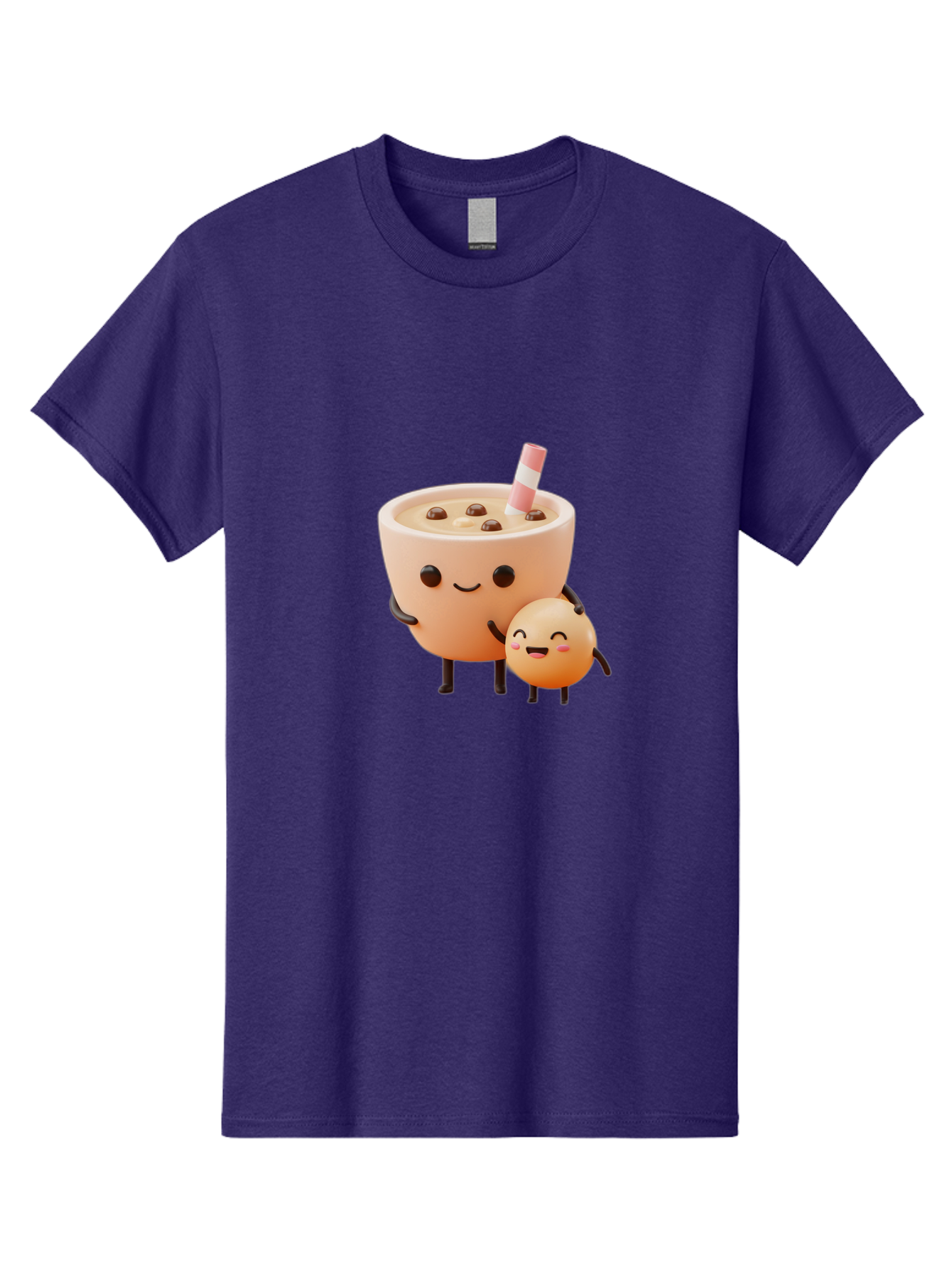 Bubble-Tea-18 Men'S Graphic Tee, 100% Cotton, Comfortable Casual Summer Wear, Machine Washable, Cartoon Boba Tea, Smiling Tea Cup, Boba Friends, Kawaii Characters, Milk Tea, Tapioca Pearls, Adorable Illustration, Funny Bubble Tea Bac698 11