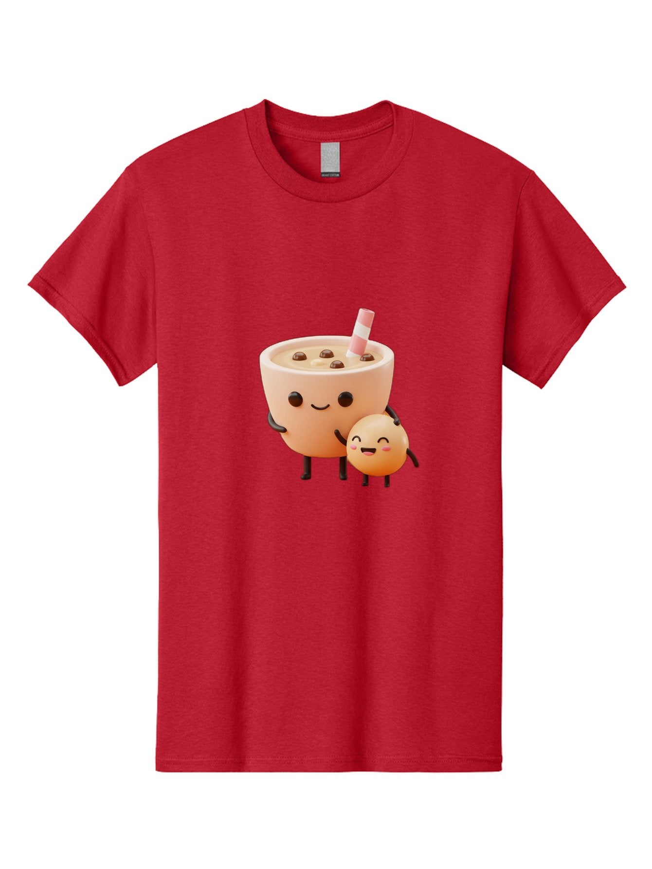 Bubble-Tea-18 Men'S Graphic Tee, 100% Cotton, Comfortable Casual Summer Wear, Machine Washable, Cartoon Boba Tea, Smiling Tea Cup, Boba Friends, Kawaii Characters, Milk Tea, Tapioca Pearls, Adorable Illustration, Funny Bubble Tea Bac698 7