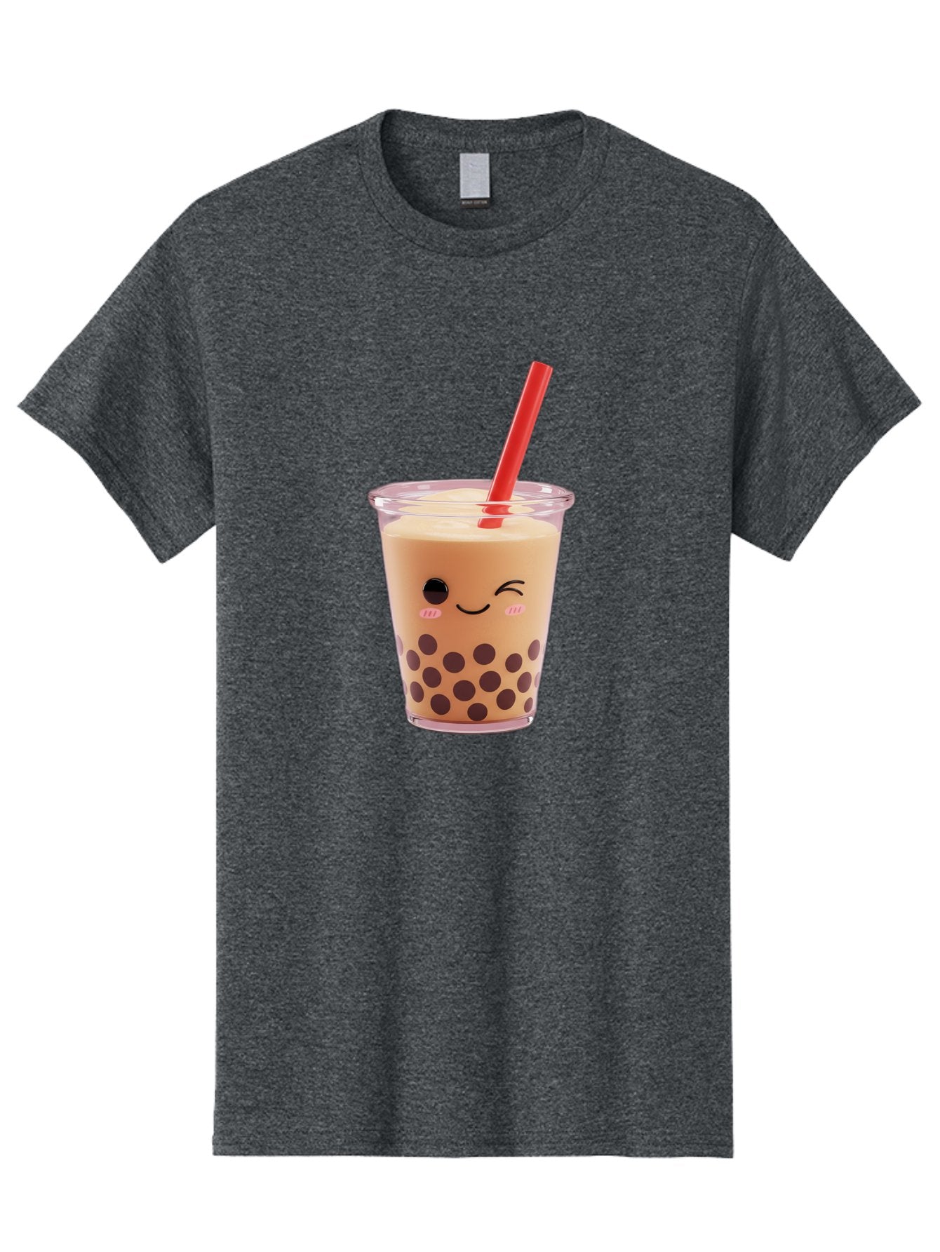 Bubble-Tea-19 Men'S Graphic Tee, 100% Cotton, Comfortable Casual Summer Wear, Machine Washable, Bubble Tea, Boba Tea, Milk Tea, Tapioca Pearls, Kawaii, Cute Drink, Tea Drink, Red Straw, Smiling Face, Adorable Beverage, Trendy Drink Bac699 8