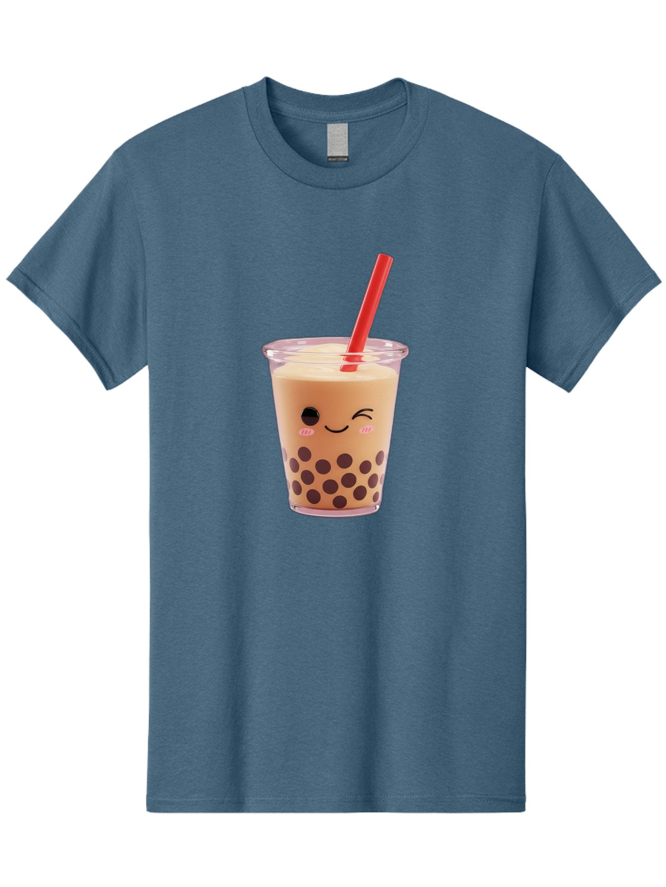 Bubble-Tea-19 Men'S Graphic Tee, 100% Cotton, Comfortable Casual Summer Wear, Machine Washable, Bubble Tea, Boba Tea, Milk Tea, Tapioca Pearls, Kawaii, Cute Drink, Tea Drink, Red Straw, Smiling Face, Adorable Beverage, Trendy Drink Bac699 13