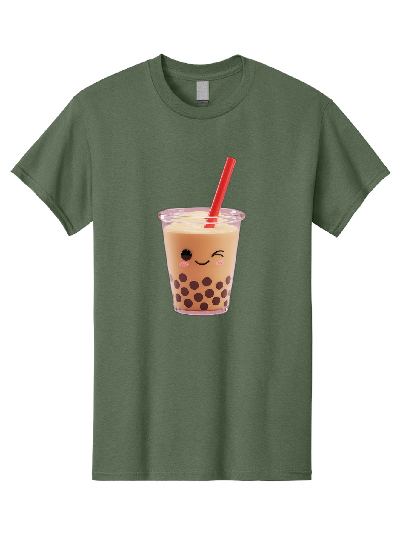 Bubble-Tea-19 Men'S Graphic Tee, 100% Cotton, Comfortable Casual Summer Wear, Machine Washable, Bubble Tea, Boba Tea, Milk Tea, Tapioca Pearls, Kawaii, Cute Drink, Tea Drink, Red Straw, Smiling Face, Adorable Beverage, Trendy Drink Bac699 12