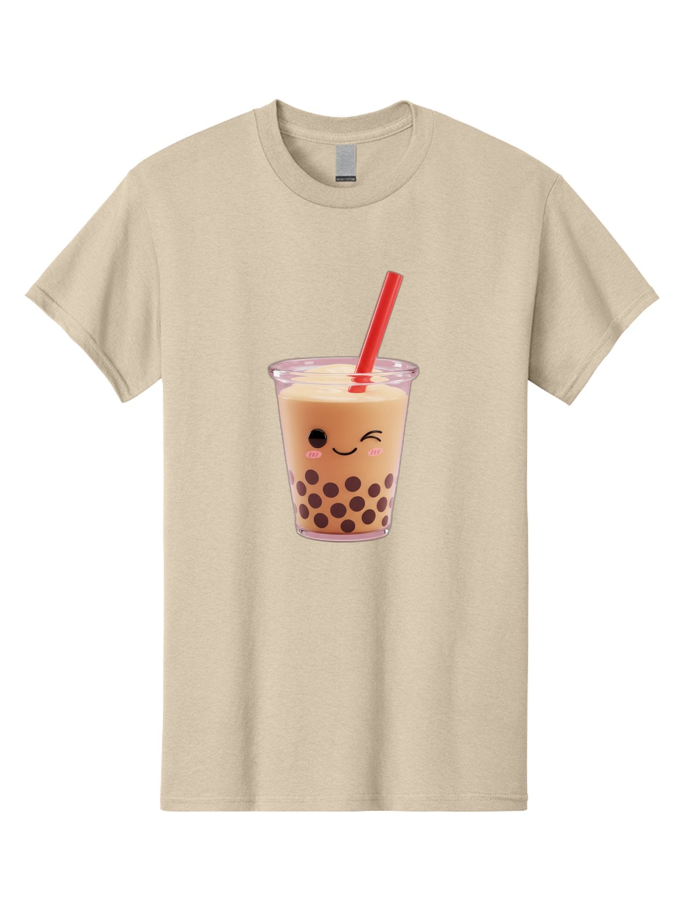Bubble-Tea-19 Men'S Graphic Tee, 100% Cotton, Comfortable Casual Summer Wear, Machine Washable, Bubble Tea, Boba Tea, Milk Tea, Tapioca Pearls, Kawaii, Cute Drink, Tea Drink, Red Straw, Smiling Face, Adorable Beverage, Trendy Drink Bac699 14