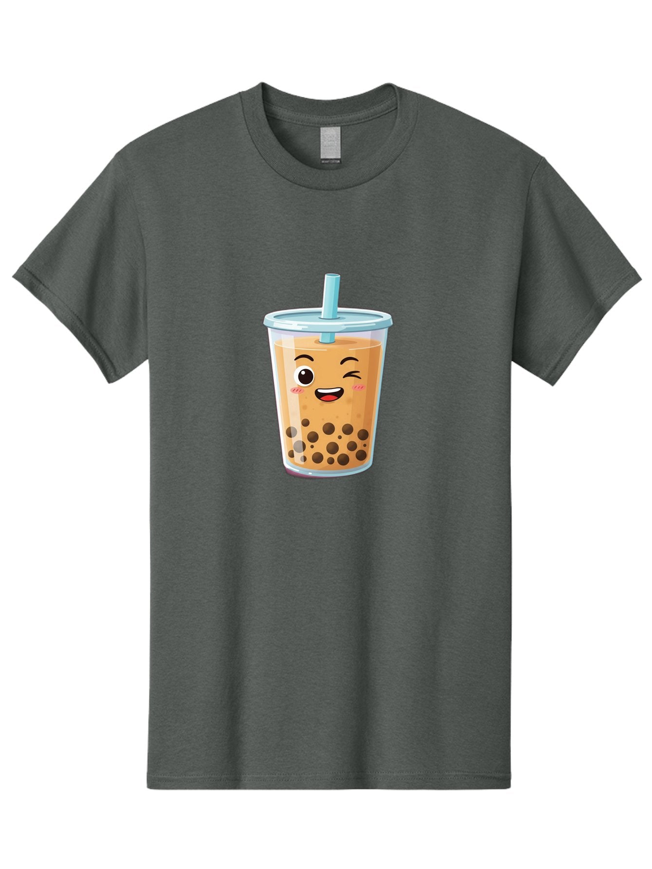Bubble-Tea-20 Men'S Graphic Tee, 100% Cotton, Comfortable Casual Summer Wear, Machine Washable, Bubble Tea, Boba Drink, Cartoon Illustration, Smiling Face, Happy Beverage, Milk Tea, Tapioca Pearls, Kawaii Culture, Cute Straw, Refreshing Drink Bac701 3