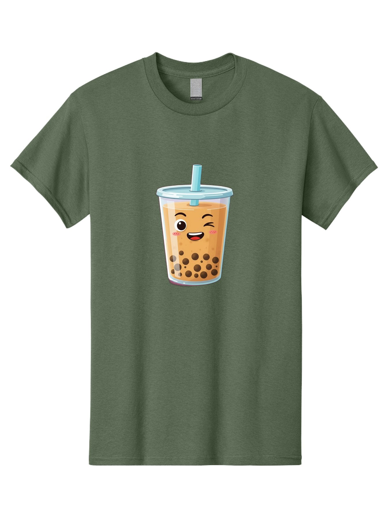 Bubble-Tea-20 Men'S Graphic Tee, 100% Cotton, Comfortable Casual Summer Wear, Machine Washable, Bubble Tea, Boba Drink, Cartoon Illustration, Smiling Face, Happy Beverage, Milk Tea, Tapioca Pearls, Kawaii Culture, Cute Straw, Refreshing Drink Bac701 4