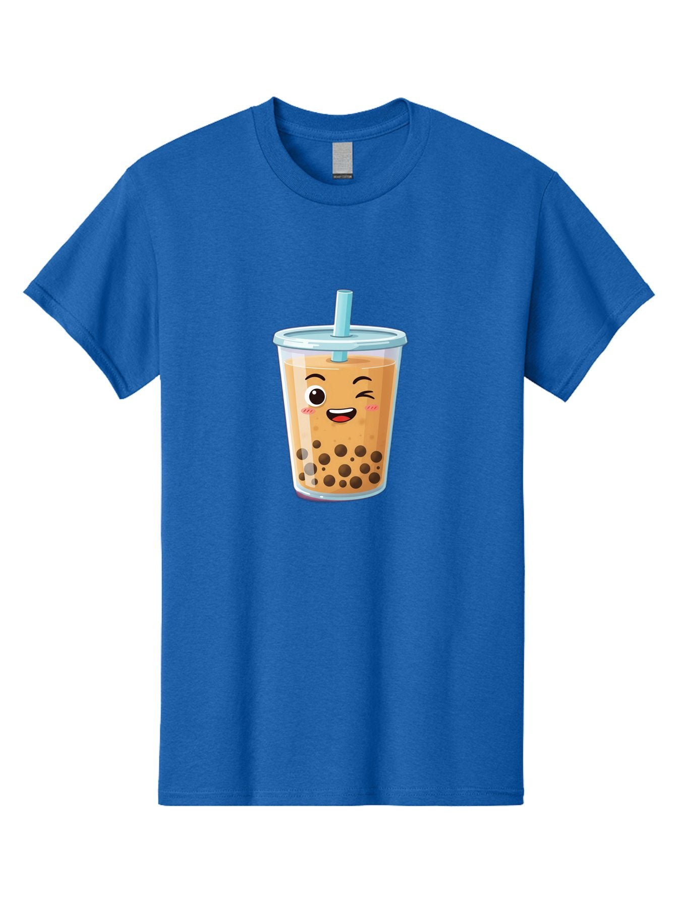 Bubble-Tea-20 Men'S Graphic Tee, 100% Cotton, Comfortable Casual Summer Wear, Machine Washable, Bubble Tea, Boba Drink, Cartoon Illustration, Smiling Face, Happy Beverage, Milk Tea, Tapioca Pearls, Kawaii Culture, Cute Straw, Refreshing Drink Bac701 5
