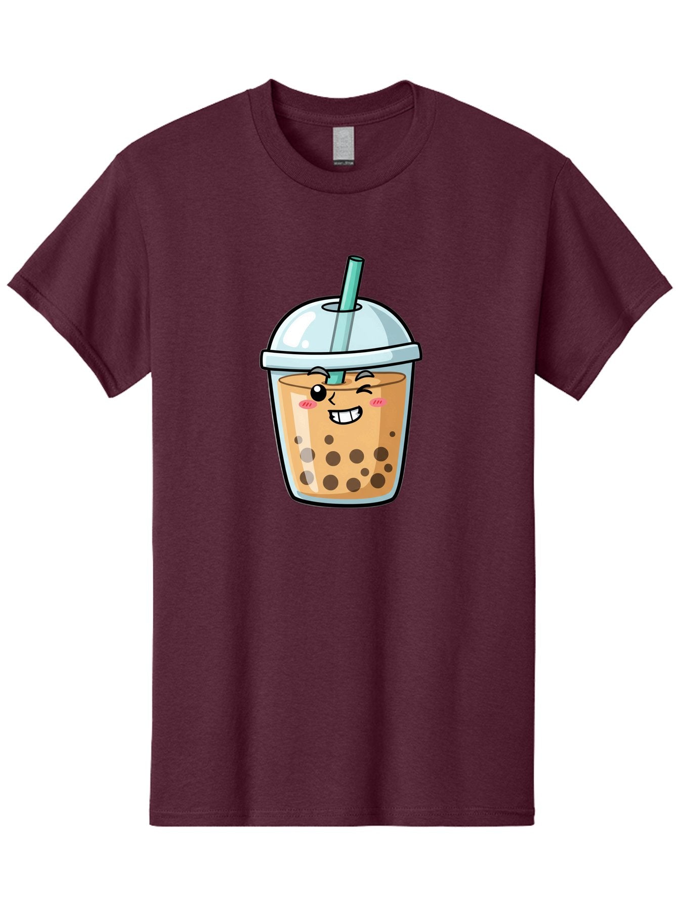 Bubble-Tea-22 Men'S Graphic Tee, 100% Cotton, Comfortable Casual Summer Wear, Machine Washable, Boba Tea, Cartoon Bubble Tea, Smiling Drink, Tea With Straw, Milk Tea, Tea Bubbles, Winking Face, Cute Beverage, Fun Drink, Playful Tea, Bac703 6
