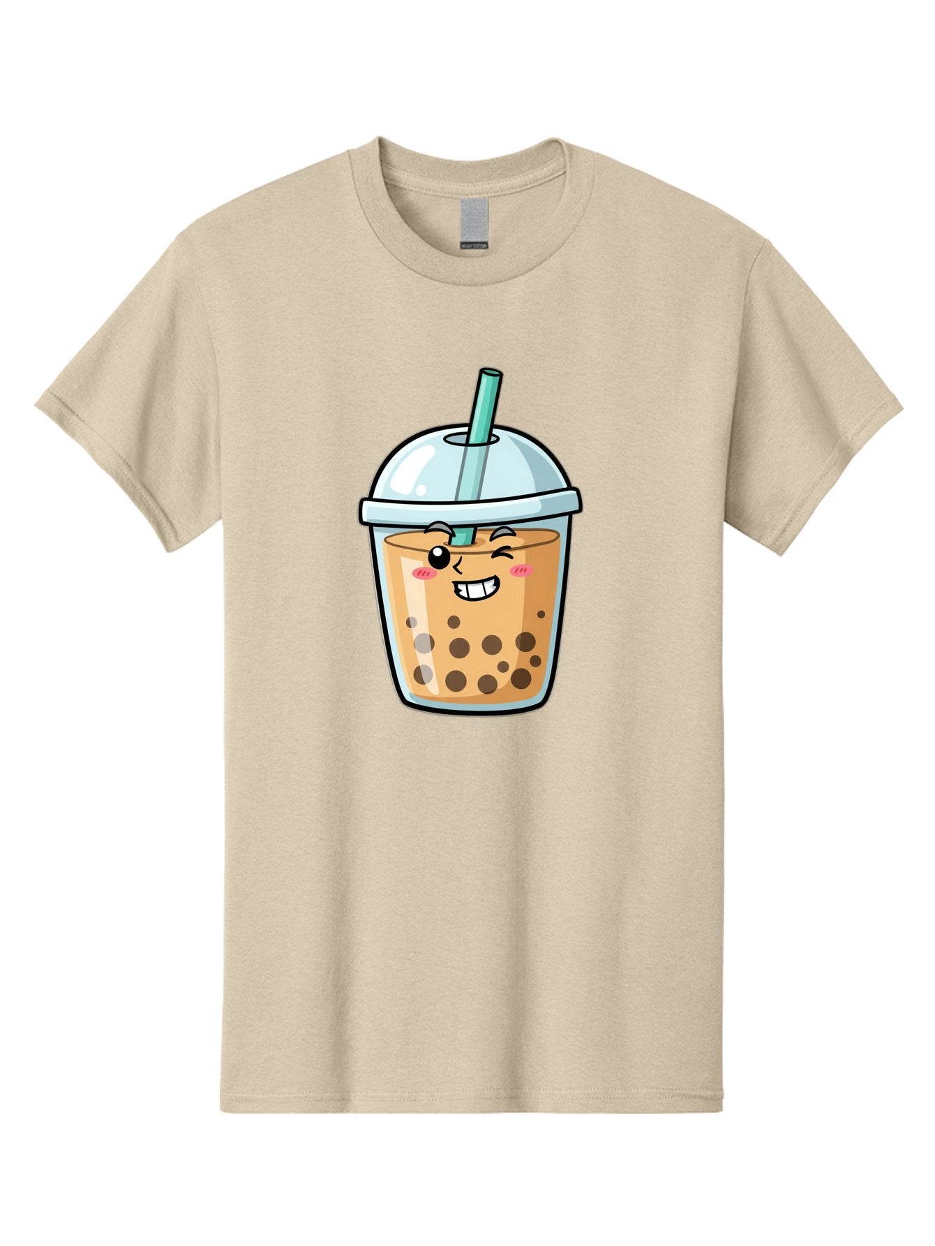 Bubble-Tea-22 Men'S Graphic Tee, 100% Cotton, Comfortable Casual Summer Wear, Machine Washable, Boba Tea, Cartoon Bubble Tea, Smiling Drink, Tea With Straw, Milk Tea, Tea Bubbles, Winking Face, Cute Beverage, Fun Drink, Playful Tea, Bac703 14
