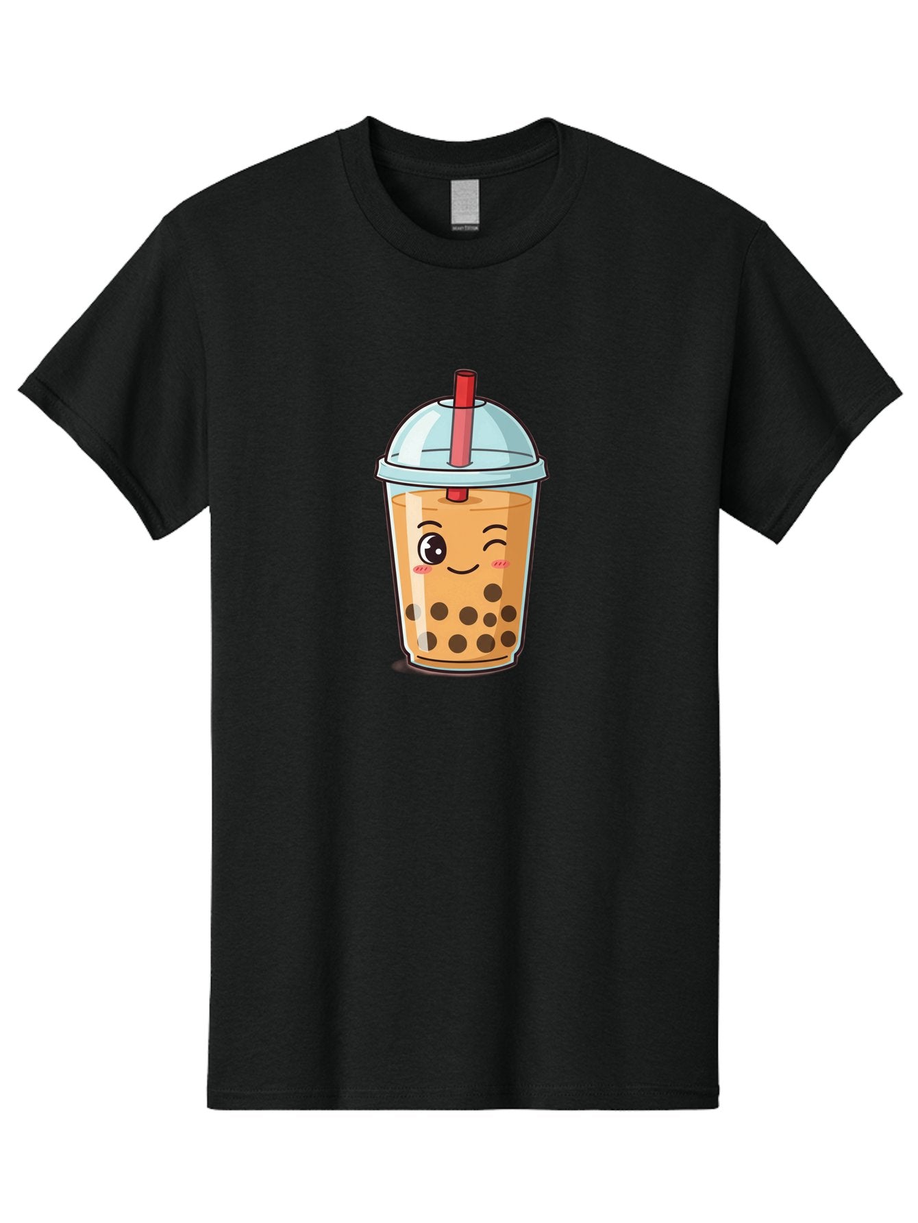 Bubble-Tea-23 Men'S Graphic Tee, 100% Cotton, Comfortable Casual Summer Wear, Machine Washable, Cartoon Boba Tea, Bubble Tea Drink, Animated Beverage, Smiling Face, Winking Eye, Cute Character, Boba Drink, Tea With Boba, Boba Love, Tea Culture Bac704 14