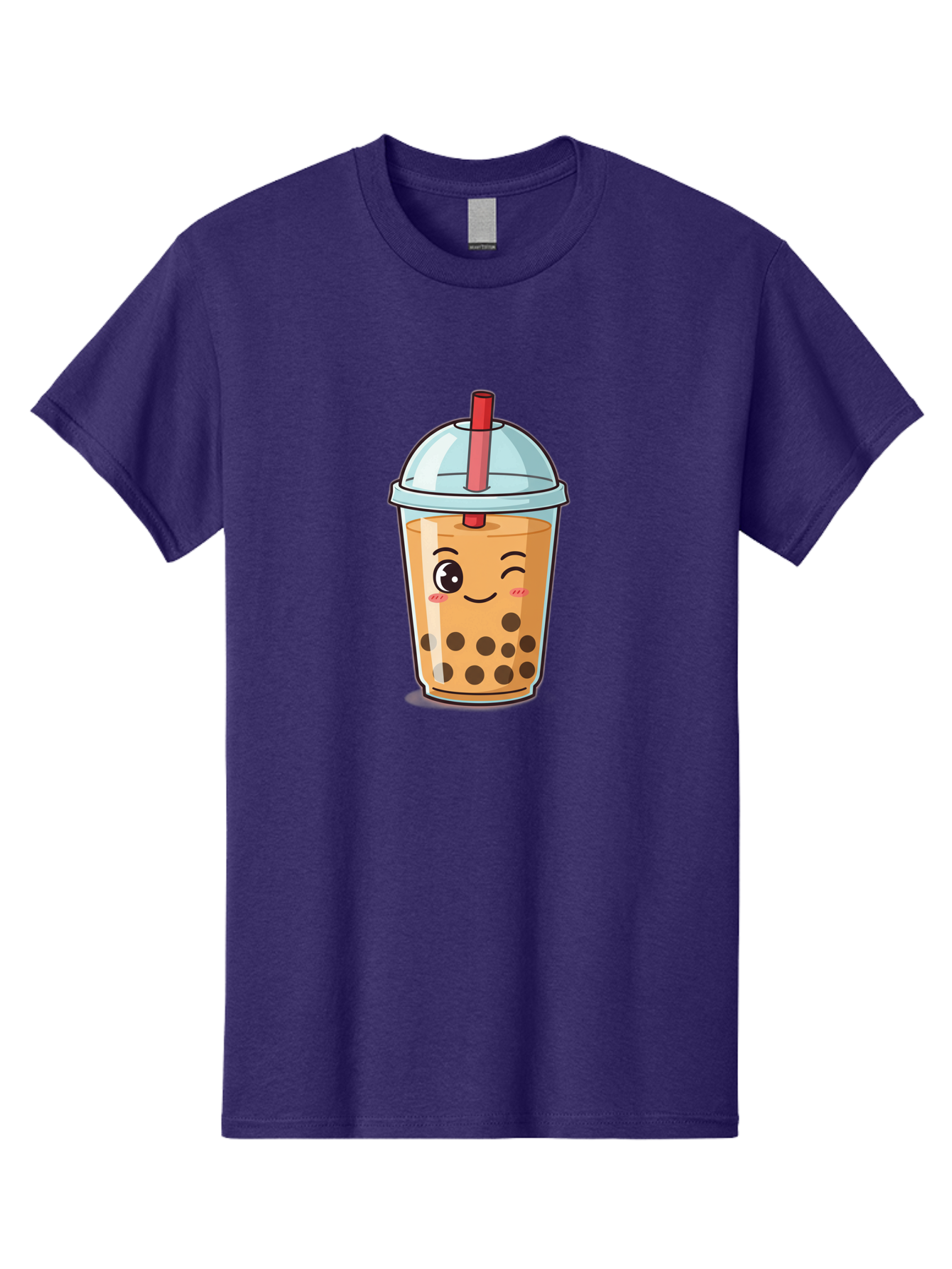 Bubble-Tea-23 Men'S Graphic Tee, 100% Cotton, Comfortable Casual Summer Wear, Machine Washable, Cartoon Boba Tea, Bubble Tea Drink, Animated Beverage, Smiling Face, Winking Eye, Cute Character, Boba Drink, Tea With Boba, Boba Love, Tea Culture Bac704 14