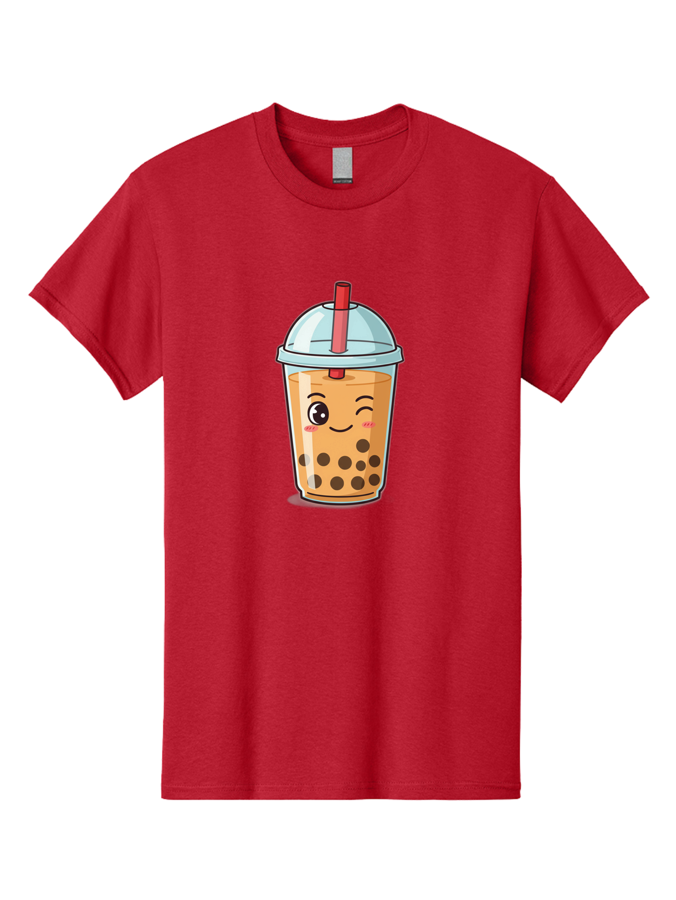 Bubble-Tea-23 Men'S Graphic Tee, 100% Cotton, Comfortable Casual Summer Wear, Machine Washable, Cartoon Boba Tea, Bubble Tea Drink, Animated Beverage, Smiling Face, Winking Eye, Cute Character, Boba Drink, Tea With Boba, Boba Love, Tea Culture Bac704 9