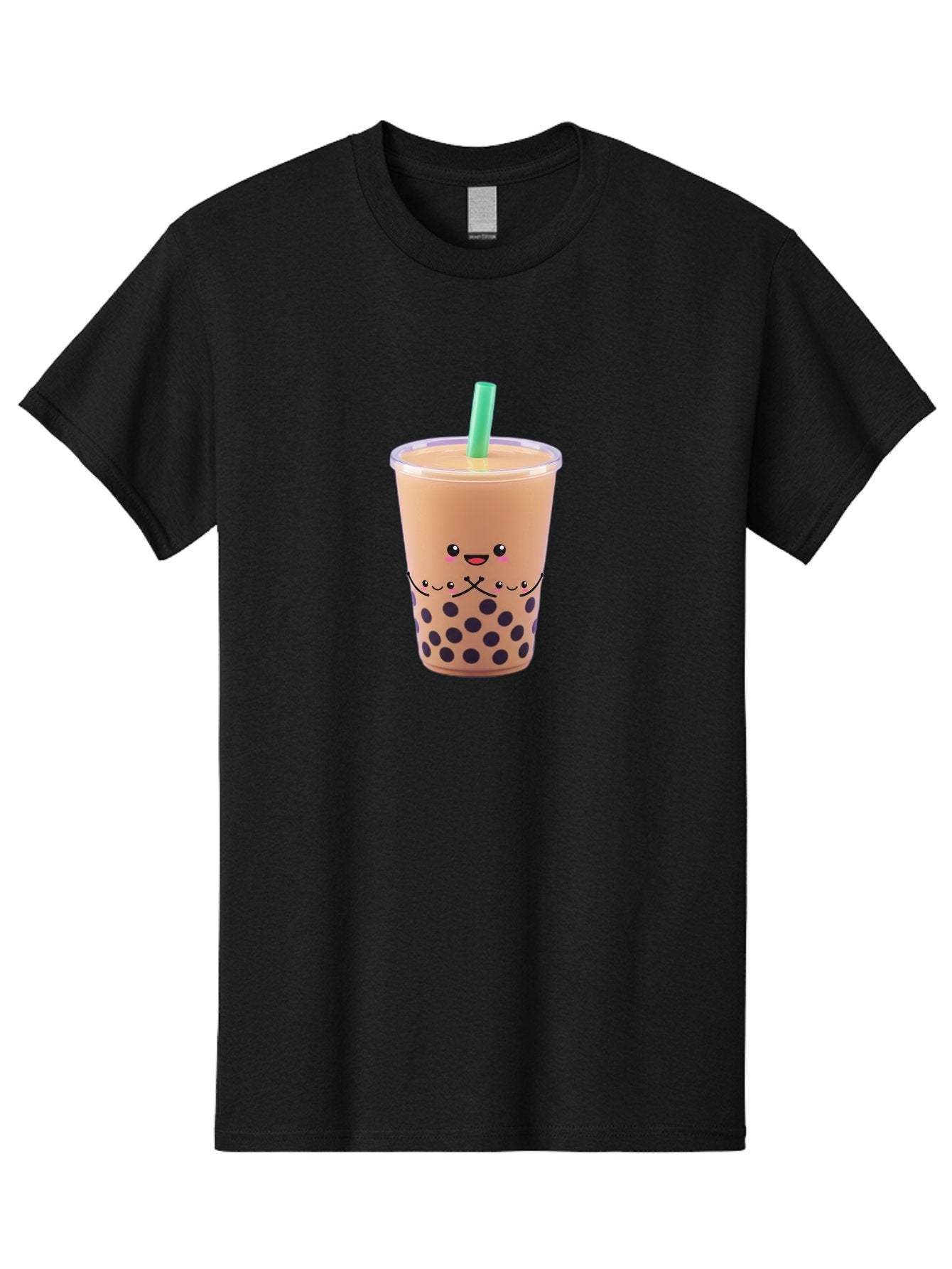 Bubble-Tea-3 Men'S Graphic Tee, 100% Cotton, Comfortable Casual Summer Wear, Machine Washable, Bubble Tea, Smiling Face, Cartoon Character, Milk Tea, Boba Drink, Tea With Straw, Adorable Design, Funny Illustration, Kawaii Culture, Boba Tea, Bac705 8